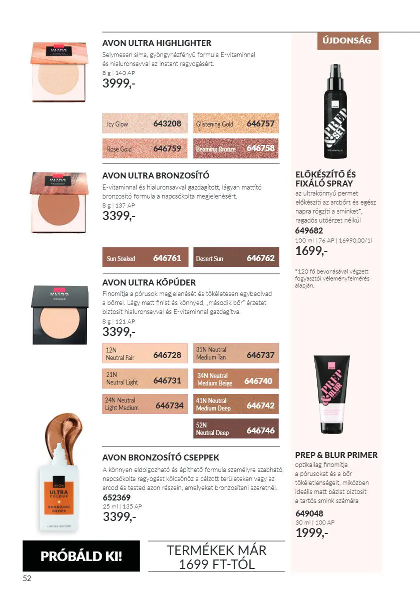 Avon digitális brosúra C10, 52. oldal (okt. 1–31.)