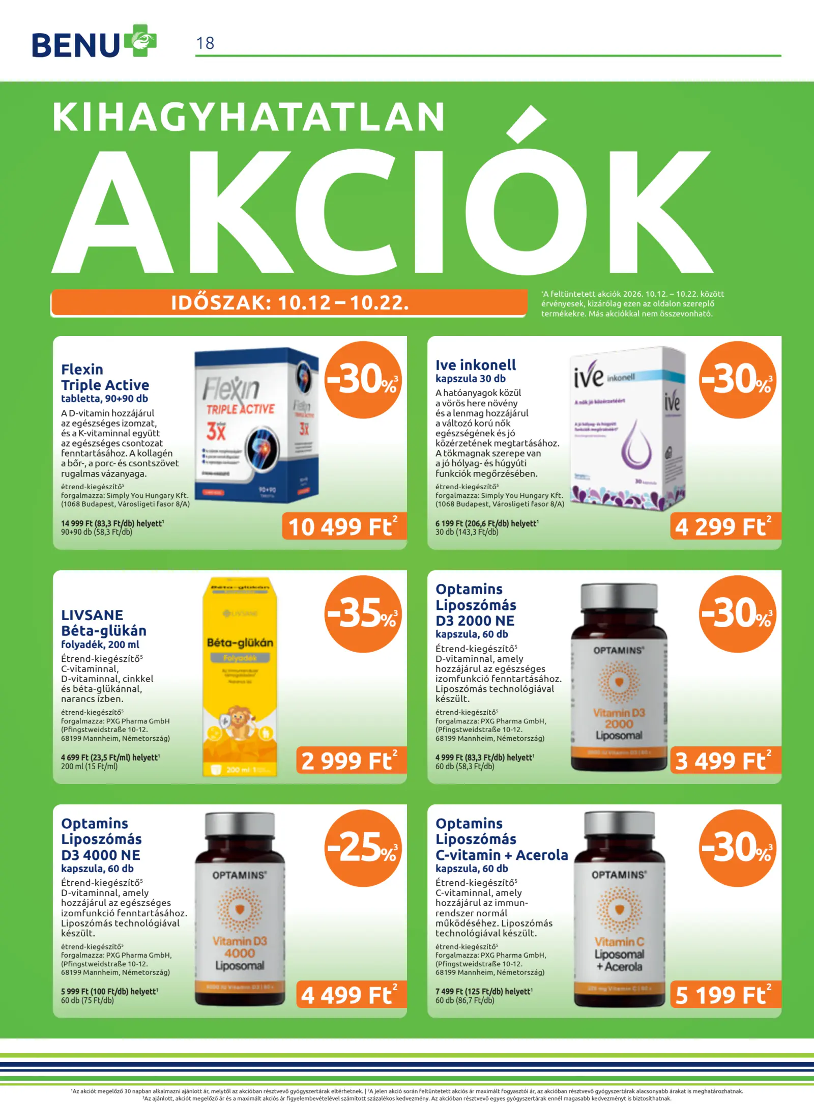 BENU akciós kiadvány Október, 18. oldal (okt. 1–31.)