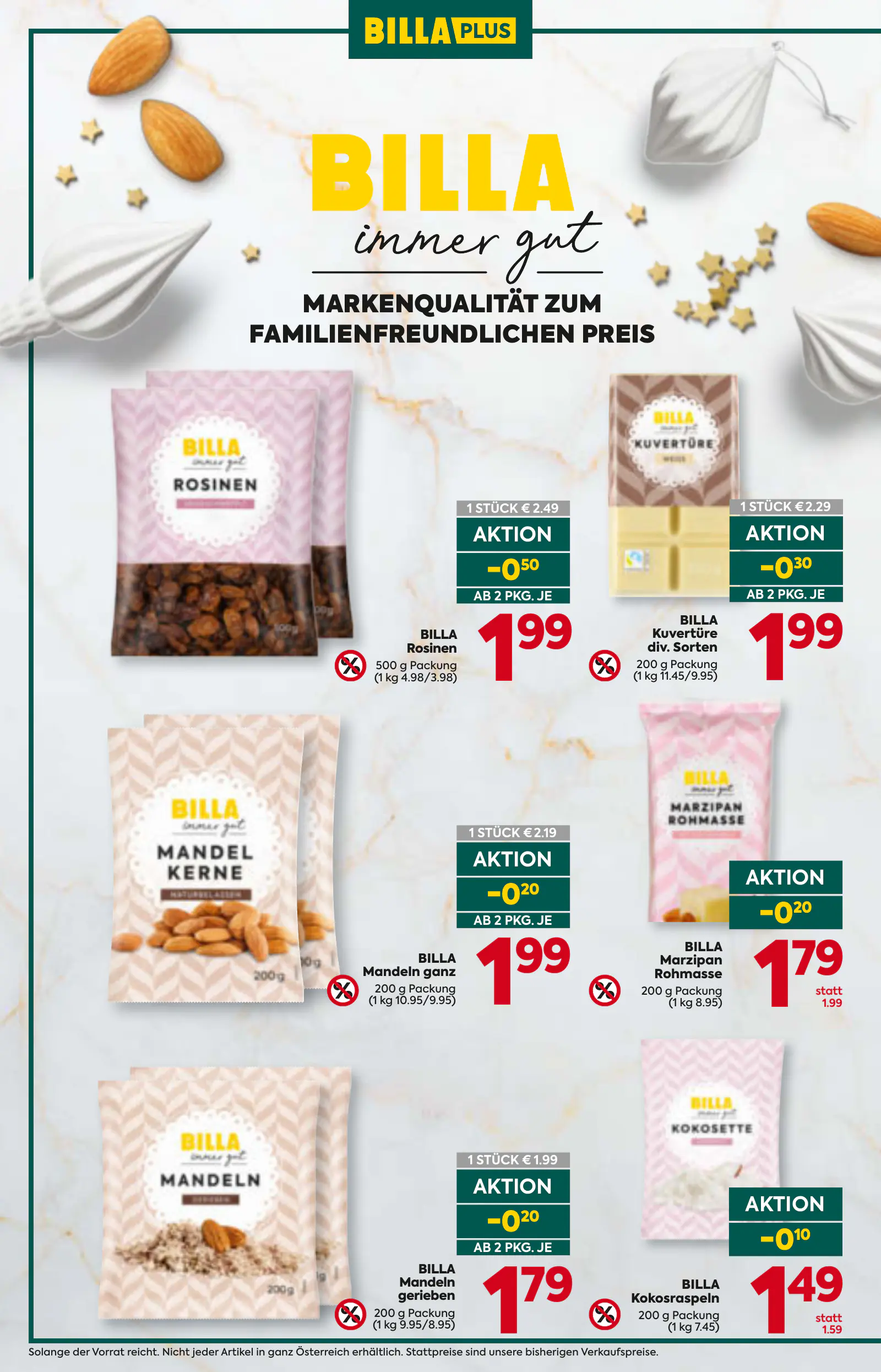 Billa Ausztria akciós újság, 10. oldal (okt. 22. – dec. 16.)