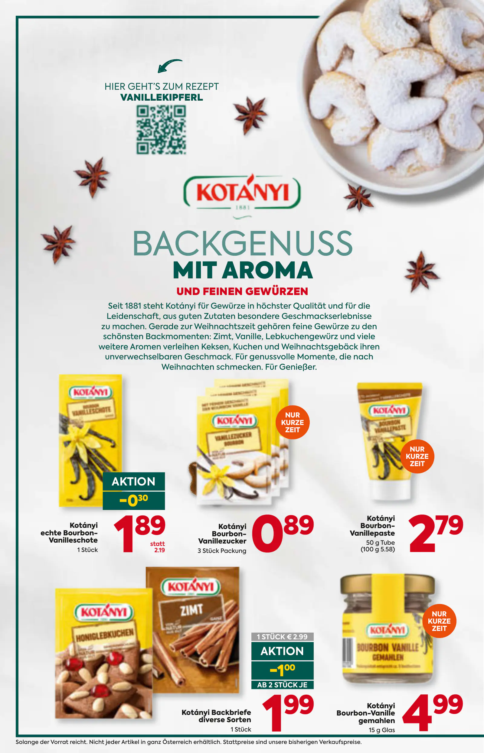 Billa Ausztria akciós újság, 16. oldal (okt. 22. – dec. 16.)