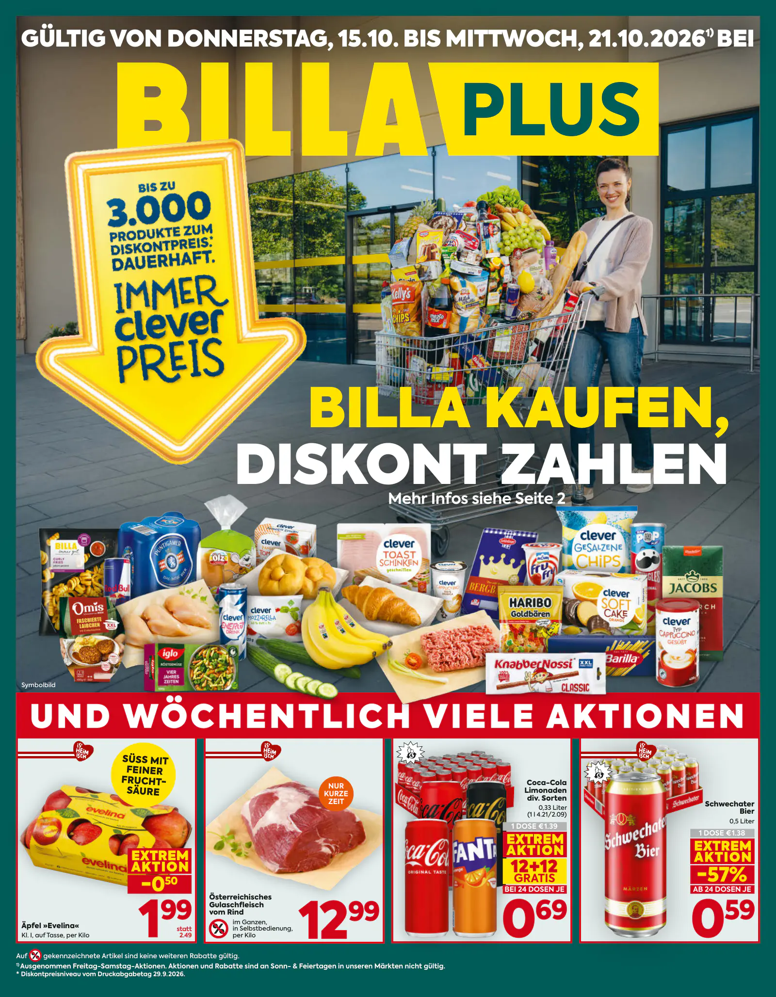 Billa Ausztria PLUS Wien, 1. oldal (okt. 15–21.)