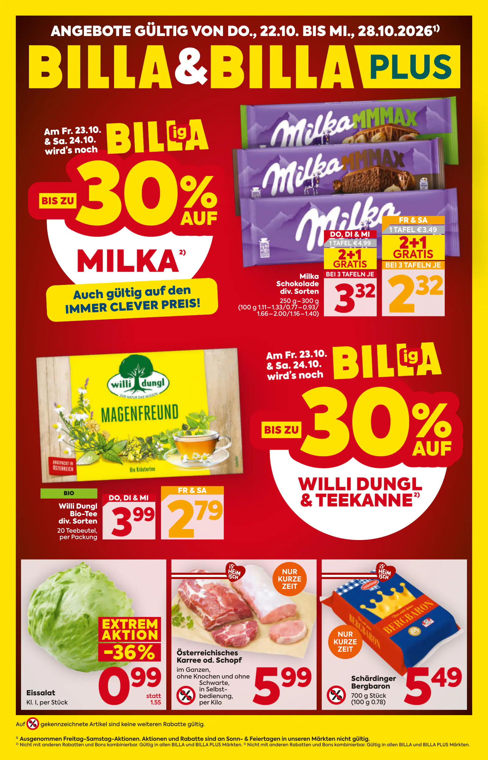 Billa Ausztria Wien, 1. oldal (okt. 22–28.)