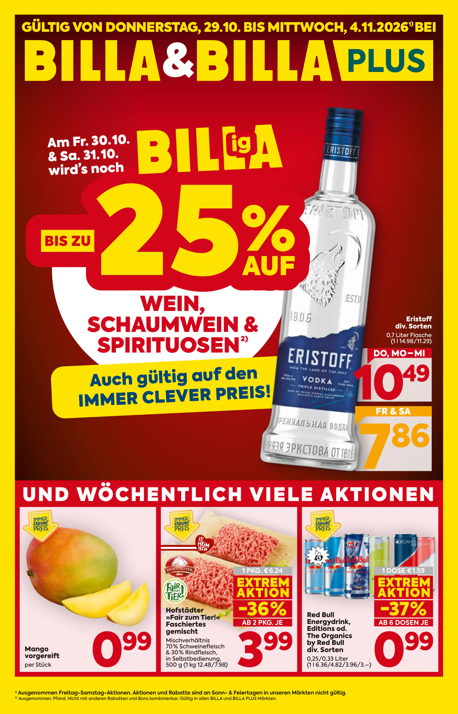 Billa Ausztria Wien, 1. oldal (okt. 29. – nov. 4.)