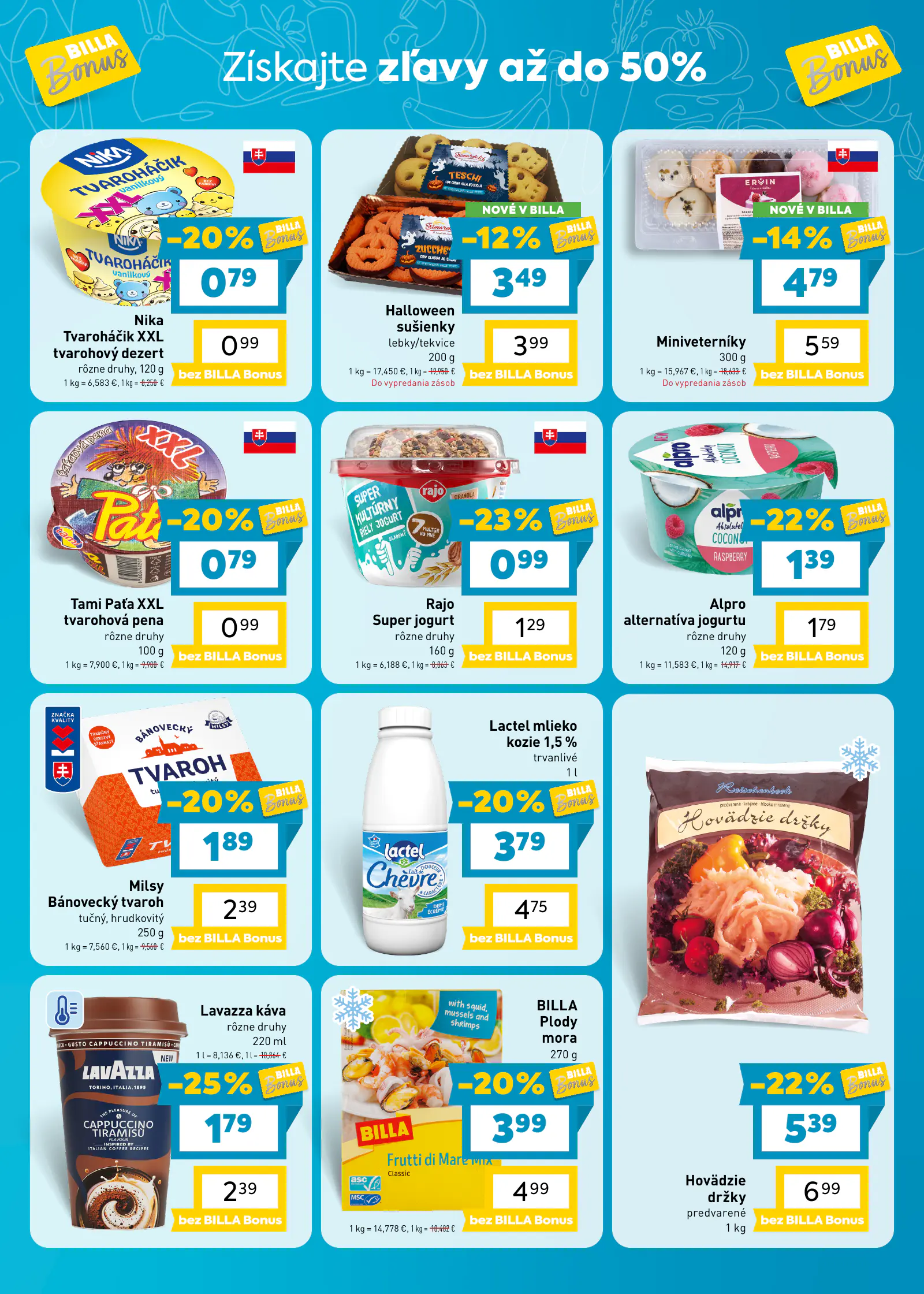 Billa Szlovákia akciós újság (2), 3. oldal (okt. 28. – nov. 3.)