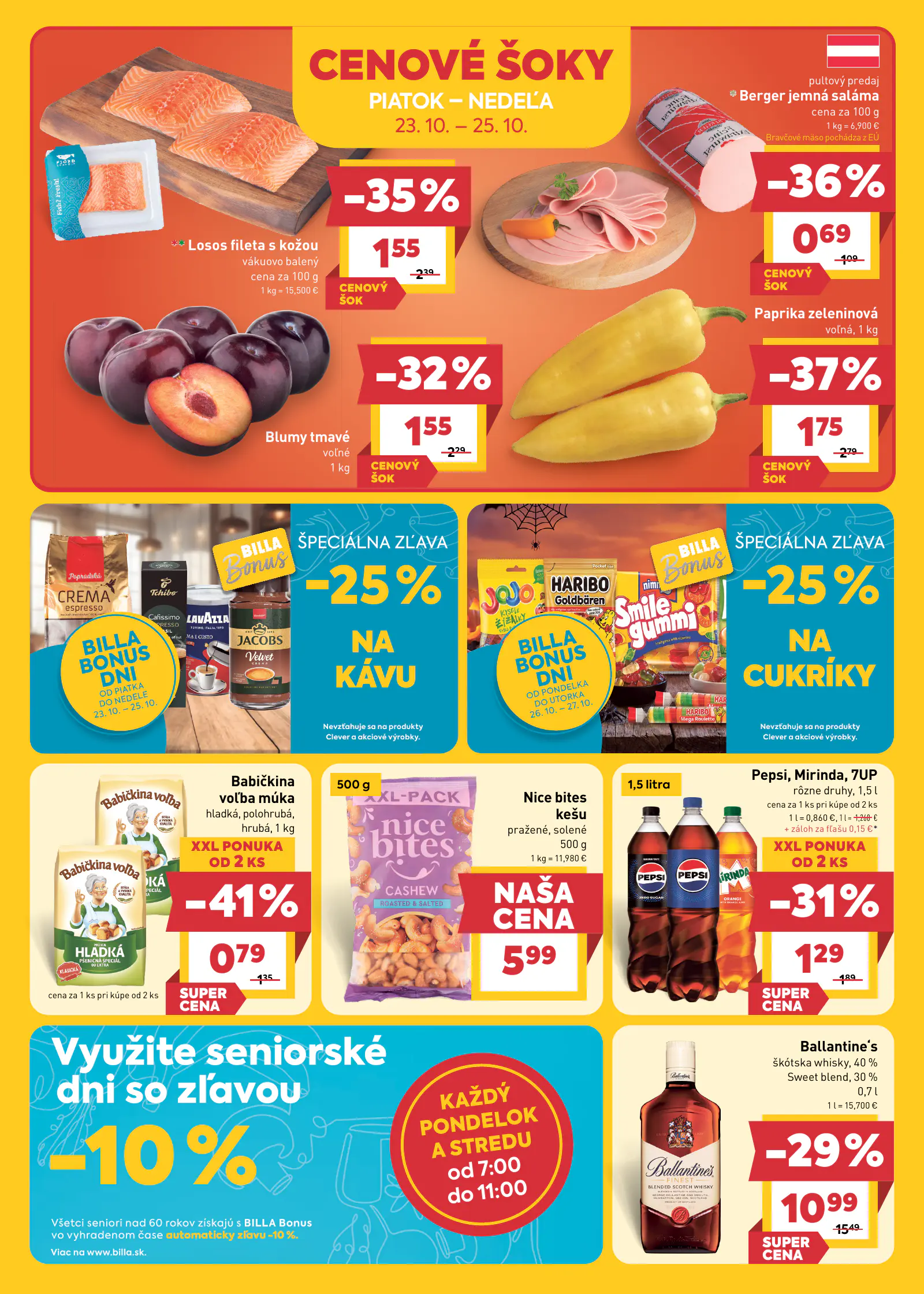Billa Szlovákia akciós újság, 4. oldal (okt. 21–27.)