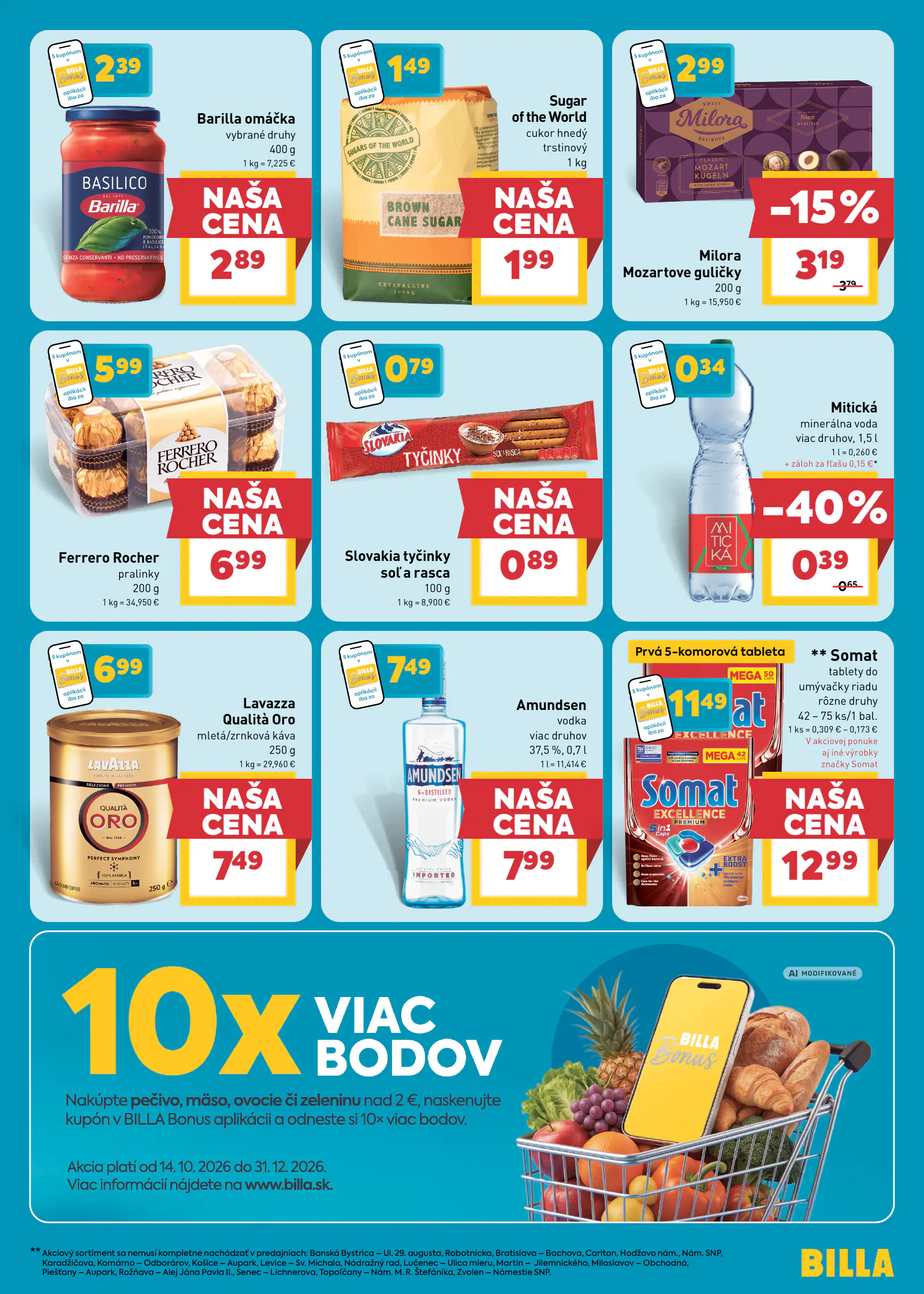Billa Szlovákia akciós újság, 3. oldal (okt. 28. – nov. 3.)