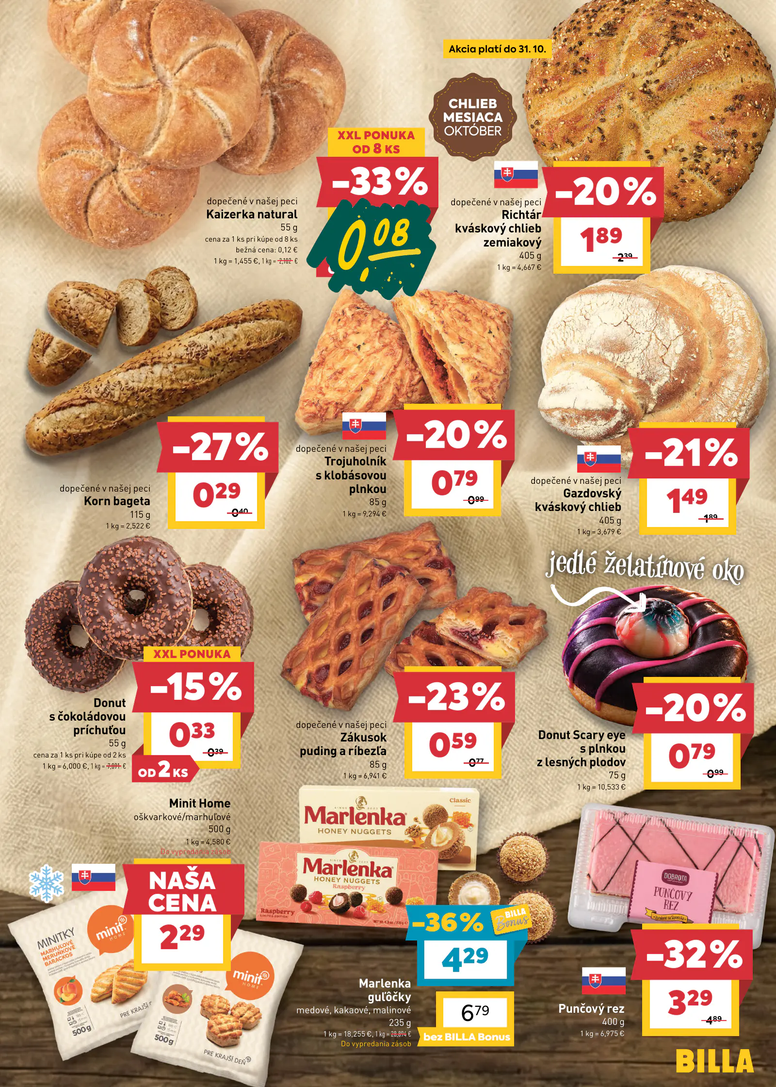 Billa Szlovákia akciós újság, 9. oldal (okt. 28. – nov. 3.)