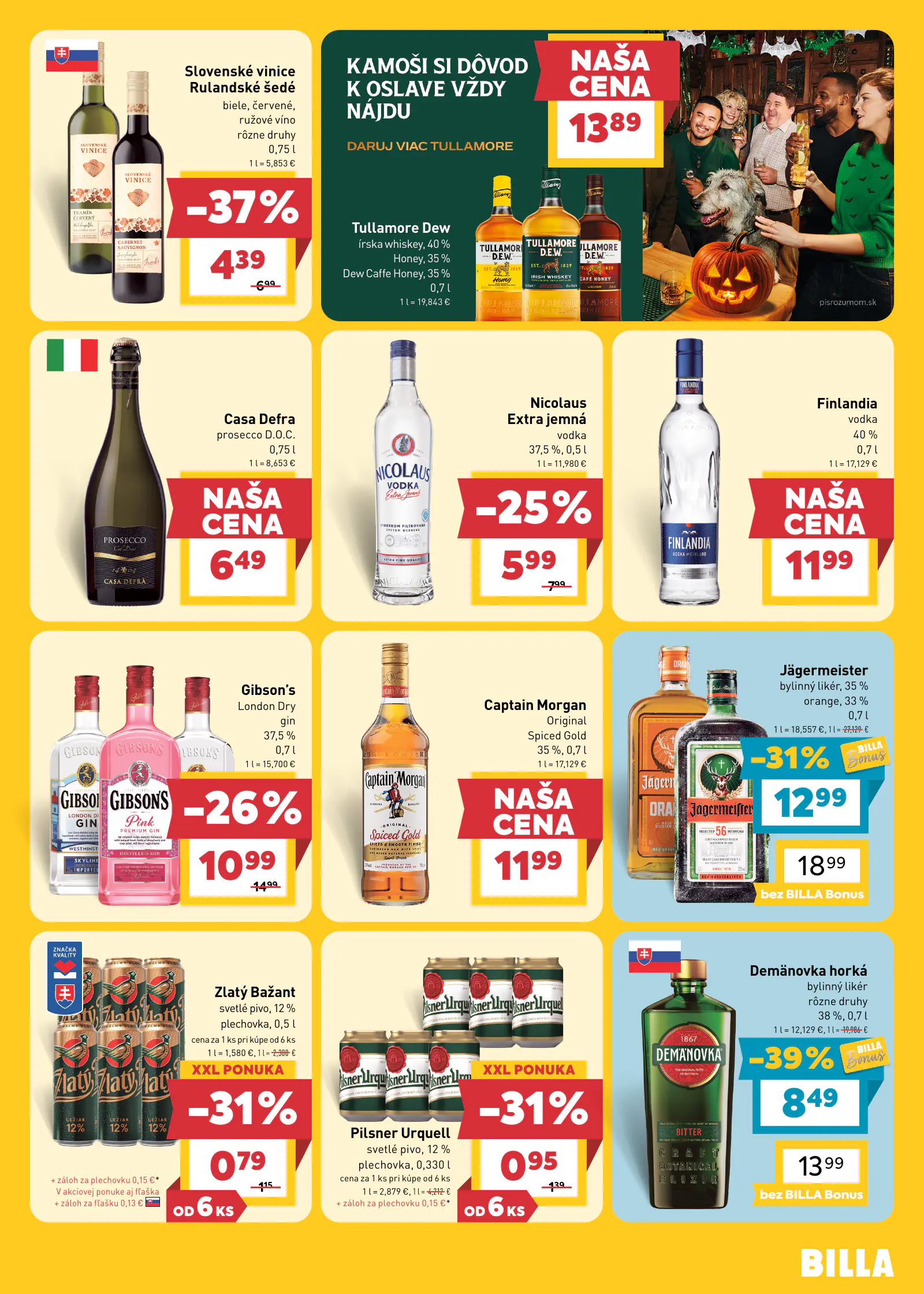 Billa Szlovákia akciós újság, 21. oldal (okt. 28. – nov. 3.)