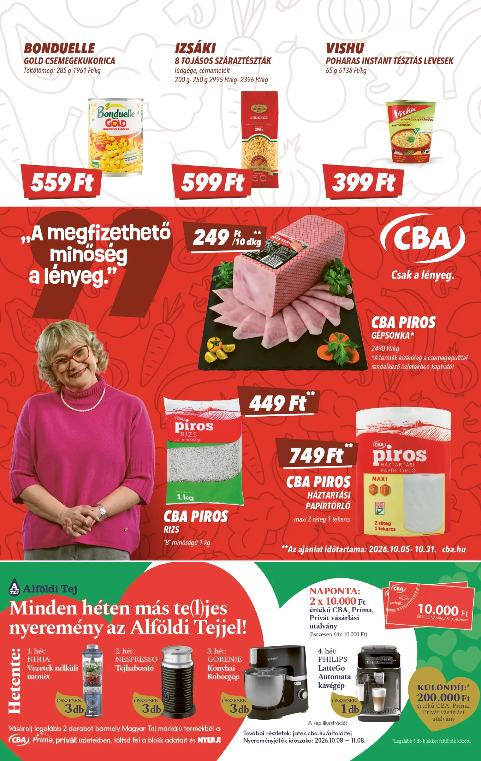 CBA akciós újság, 3. oldal (okt. 15–21.)
