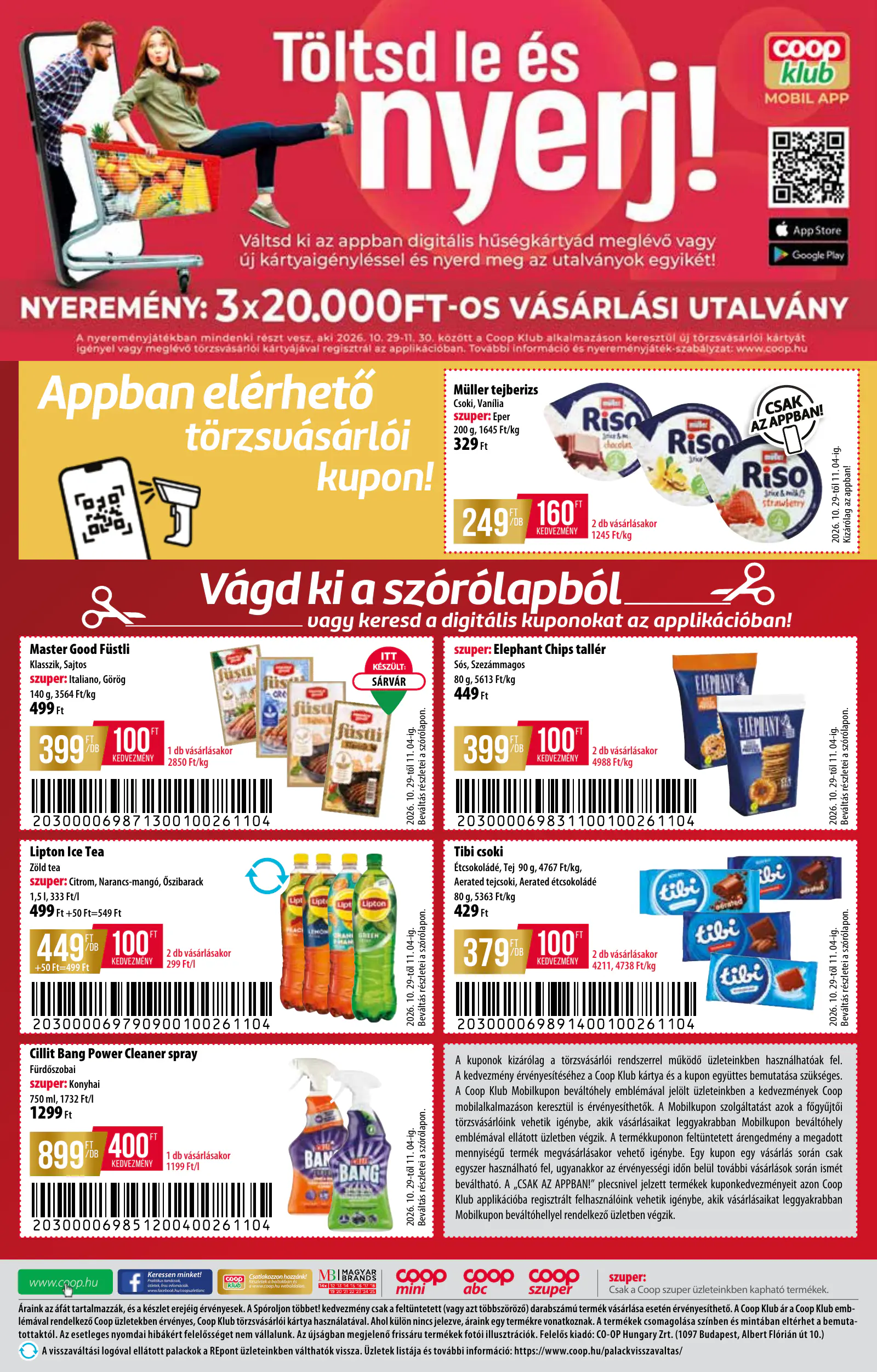 Coop Alföld szórólap 2026. november 1. hét Abc-Szuper, 12. oldal (okt. 29. – nov. 4.)