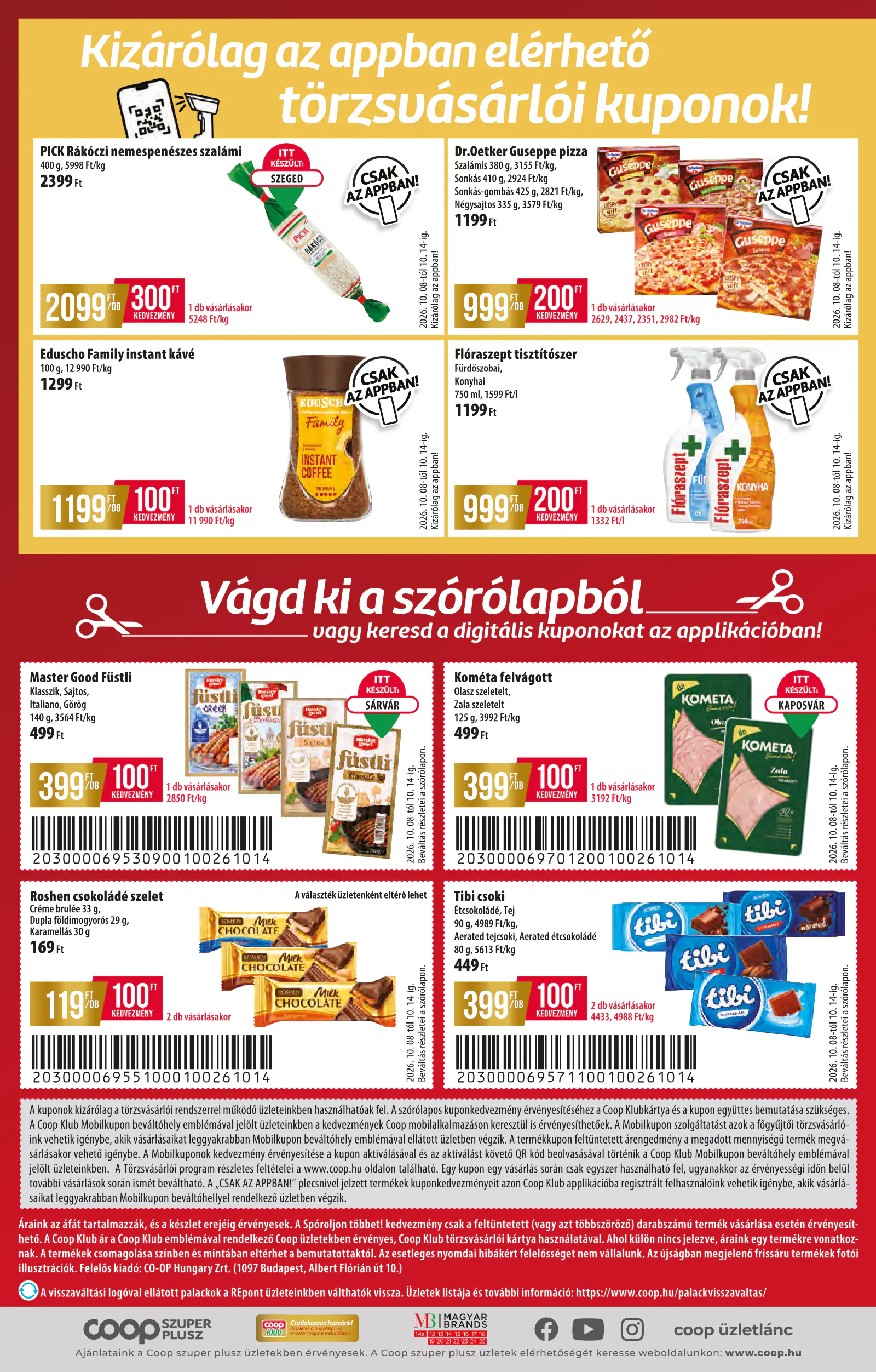 Coop Alföld szórólap 2026. október 2. hét Szuper Plusz, 16. oldal (okt. 8–14.)