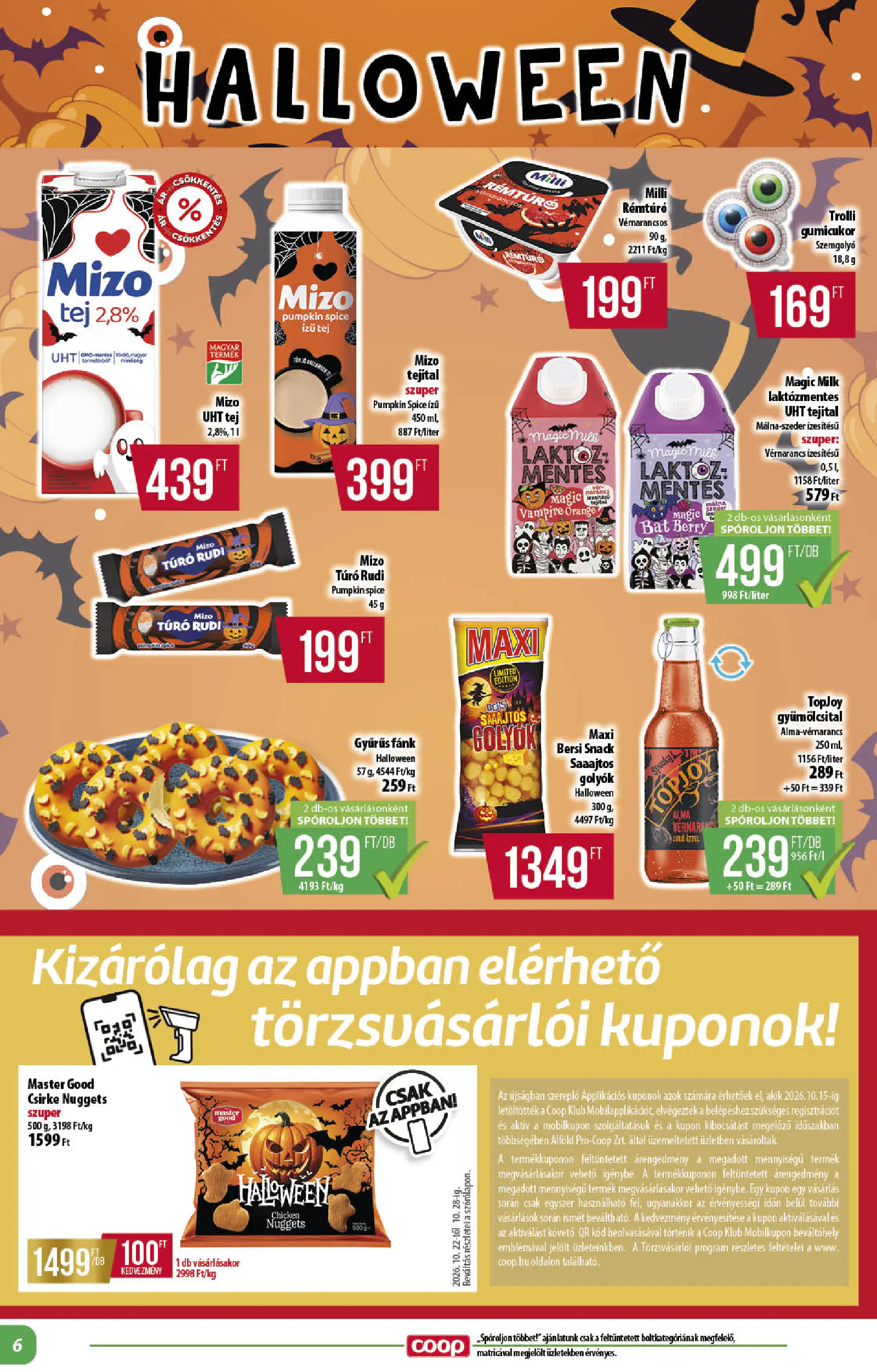 Coop Alföld szórólap 2026. október 4. hét, 6. oldal (okt. 22–28.)