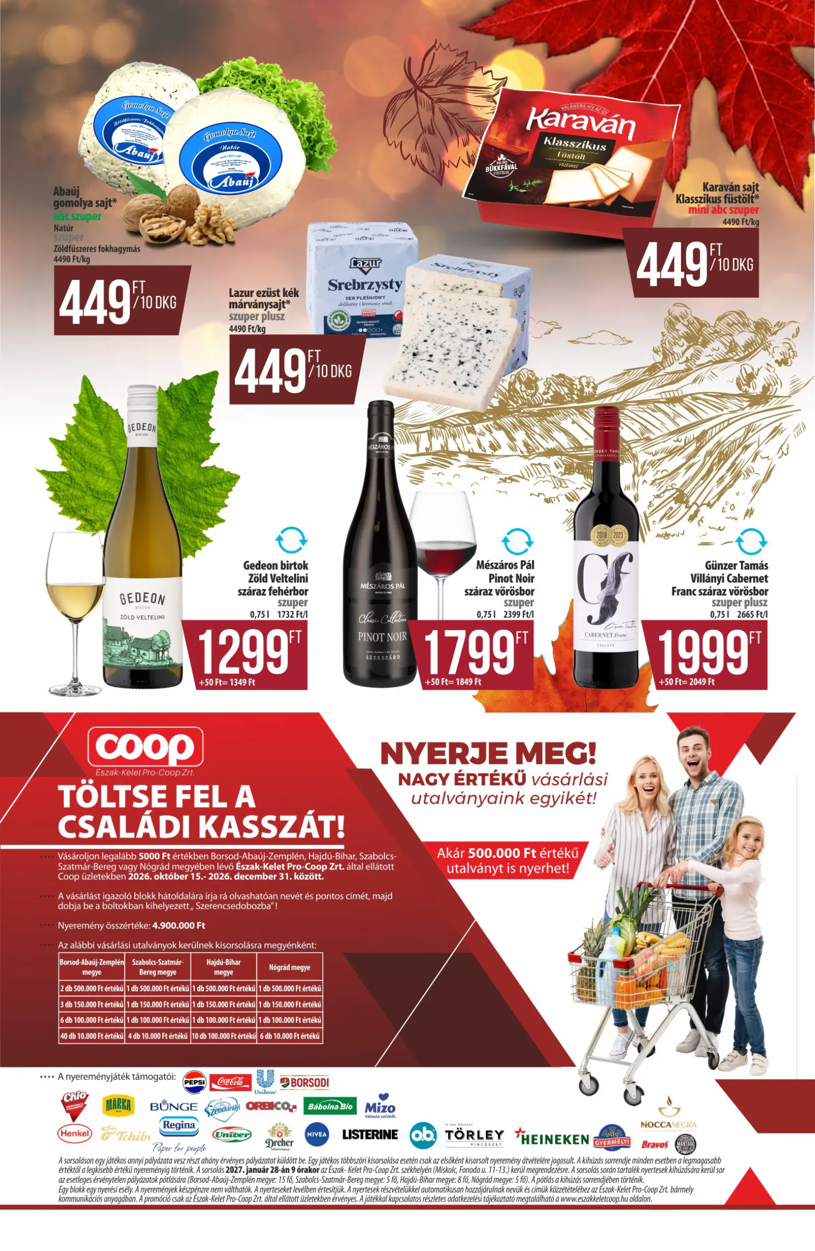 Coop Észak-Kelet szórólap 2026. október 3. hét, 9. oldal (okt. 15–21.)