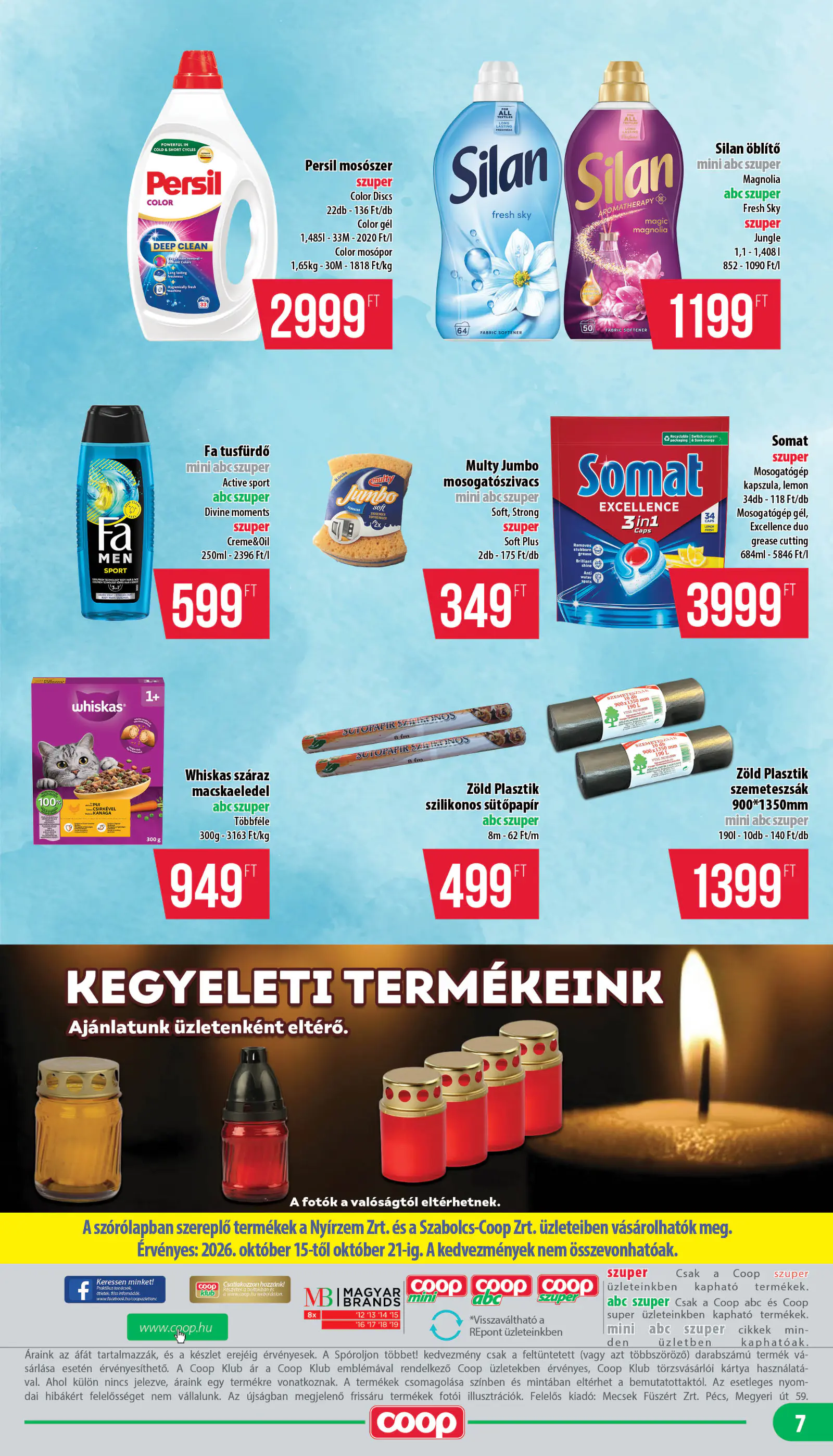 Coop Nyírzem szórólap 2026. október 3. hét, 7. oldal (okt. 15–21.)