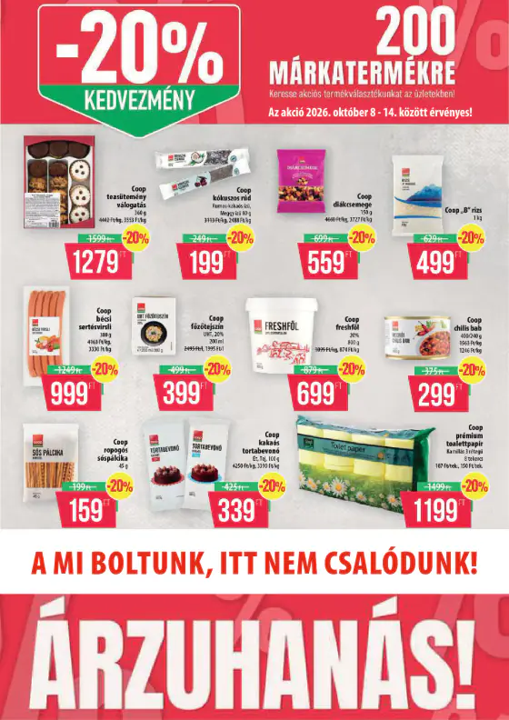 Coop Szolnok akciós újság – okt. 8–14.