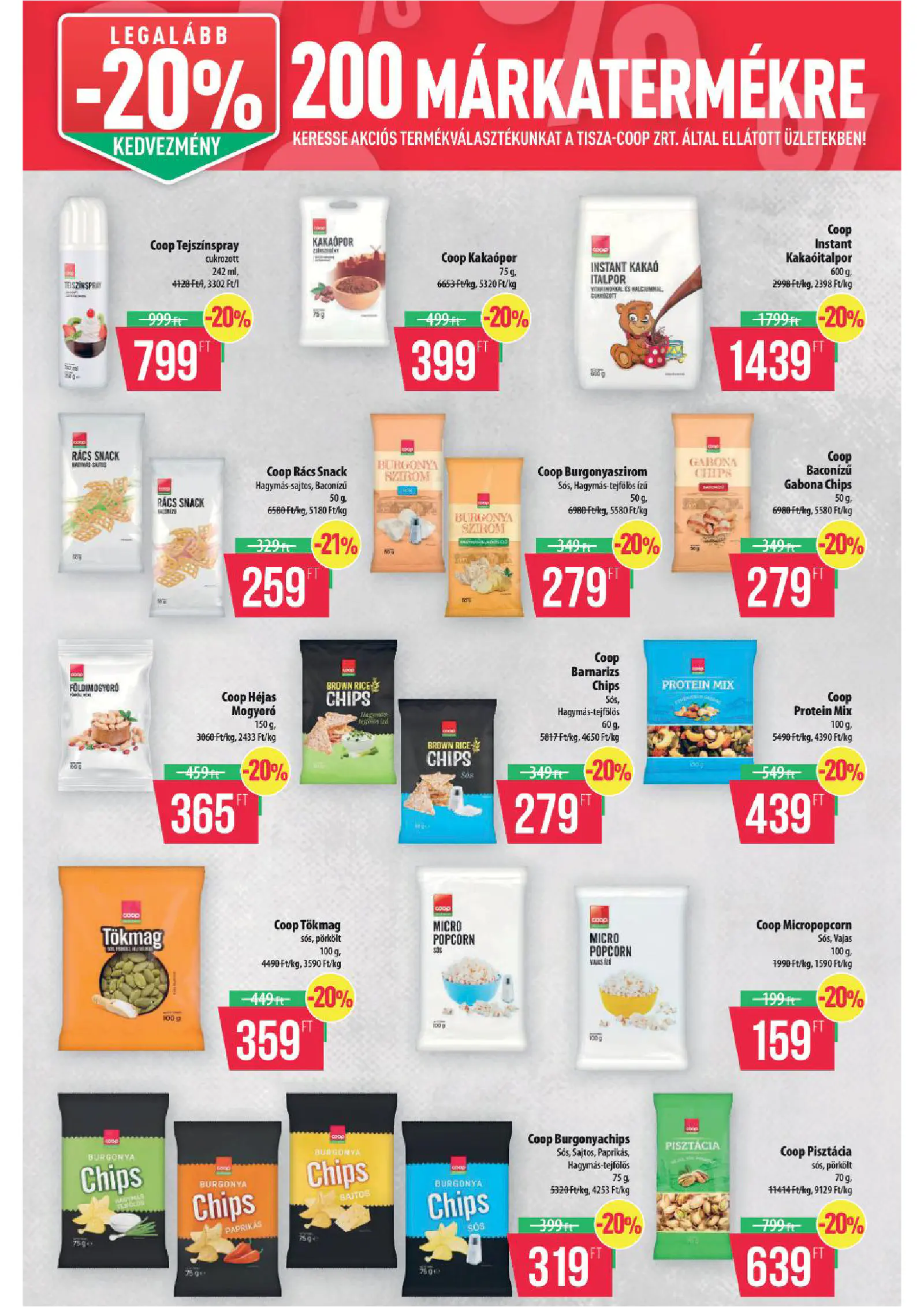 Coop Szolnok akciós újság, 8. oldal (okt. 8–14.)