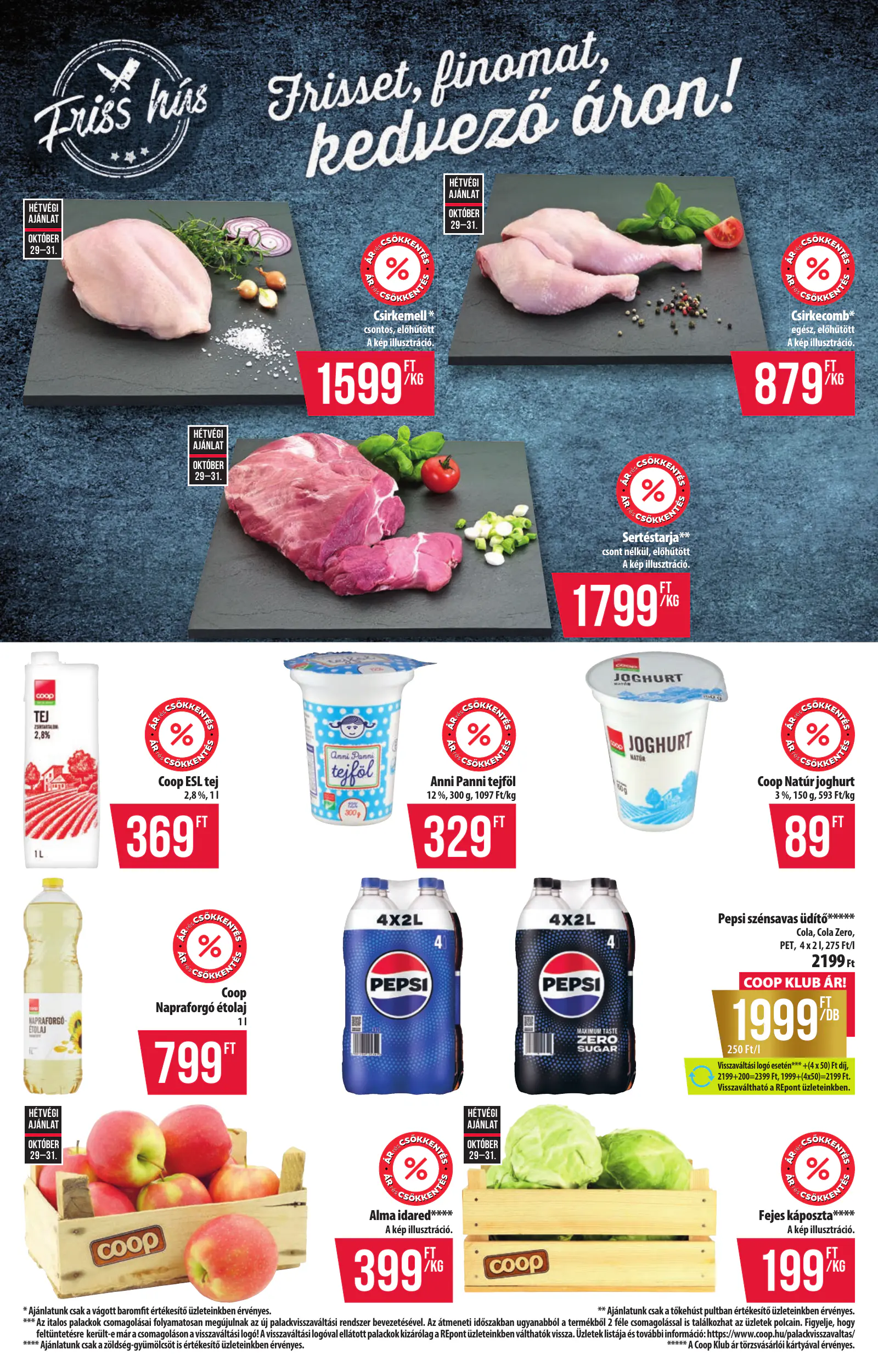 Coop Tisza szórólap 2026. november 1. hét Szuper Plusz, 3. oldal (okt. 29–31.)