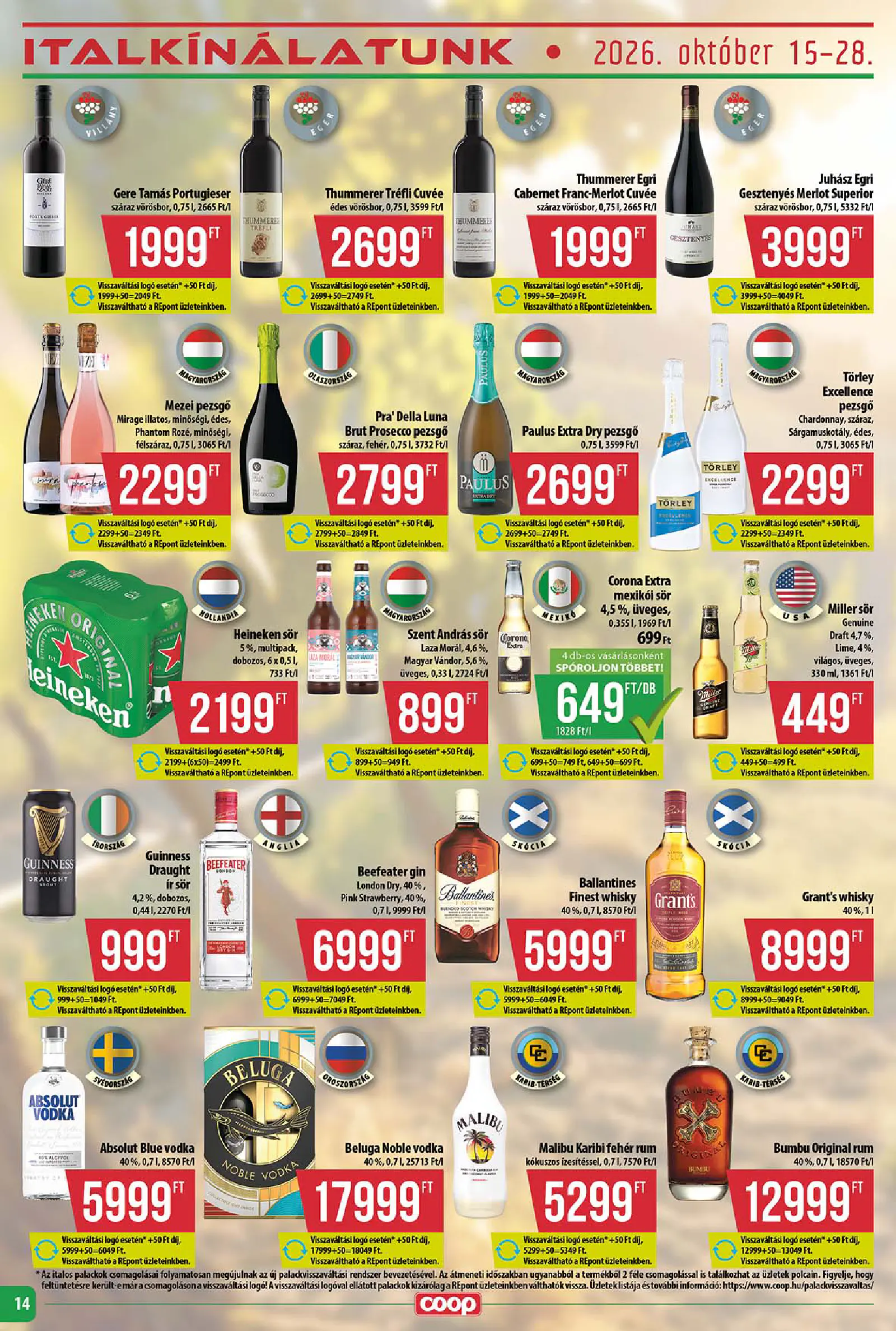 Coop Tisza szórólap 2026. október 3. hét Szuper Plusz, 14. oldal (okt. 15–21.)