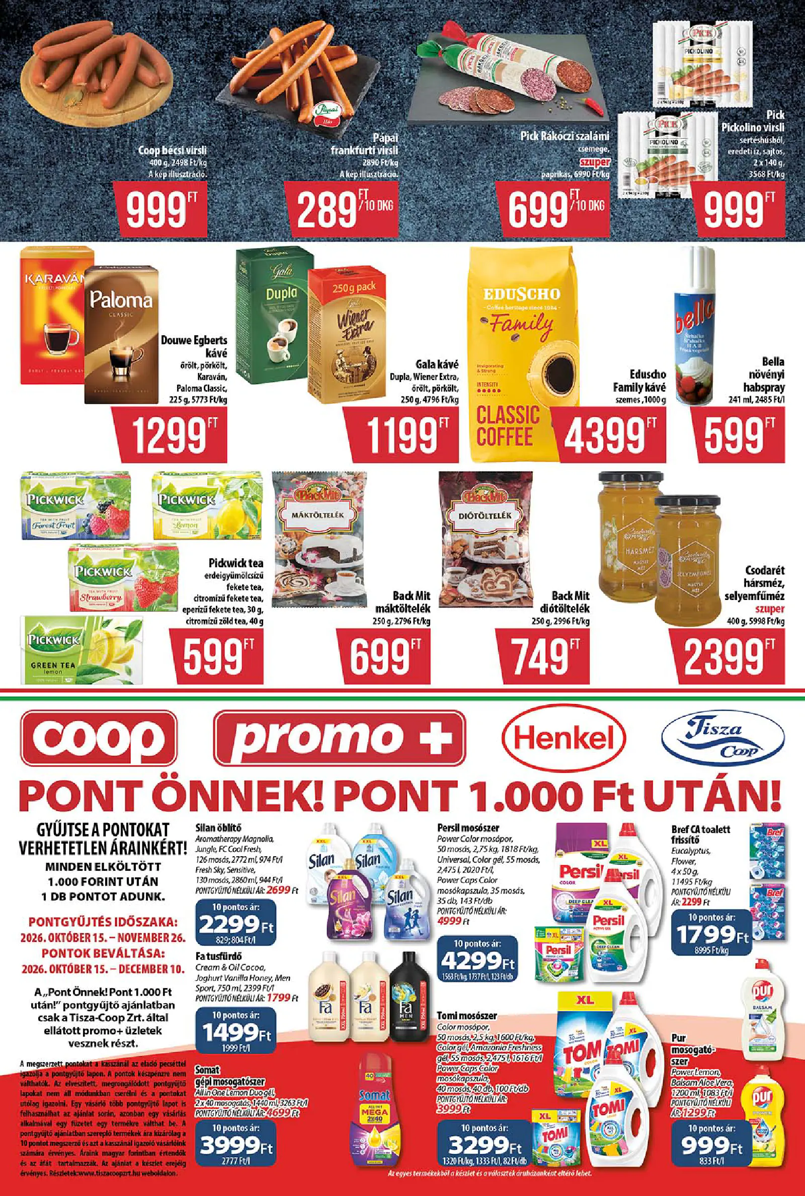 Coop Tisza szórólap 2026. október 4. hét Abc-Szuper, 4. oldal (okt. 22–28.)