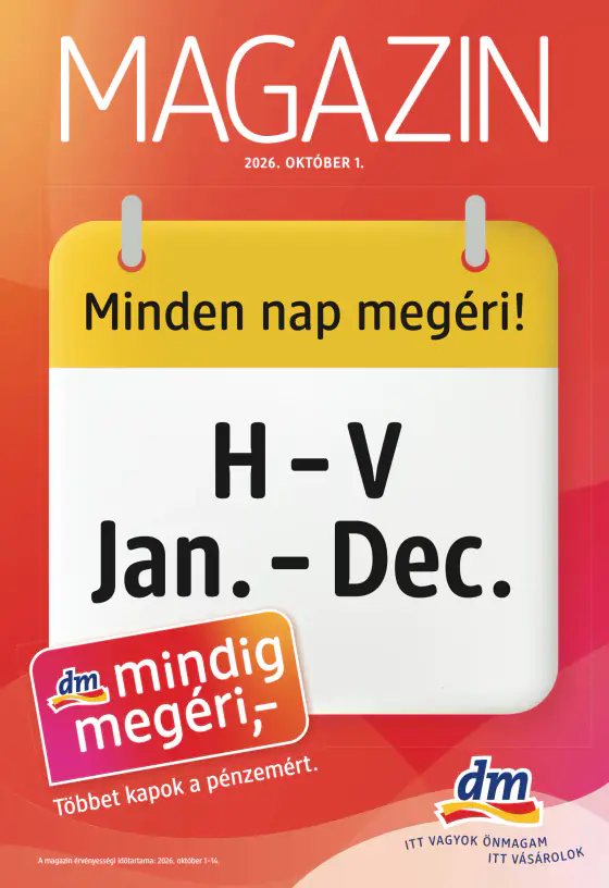 DM Drogéria dm magazin 2026-10-01 – okt. 1–14.