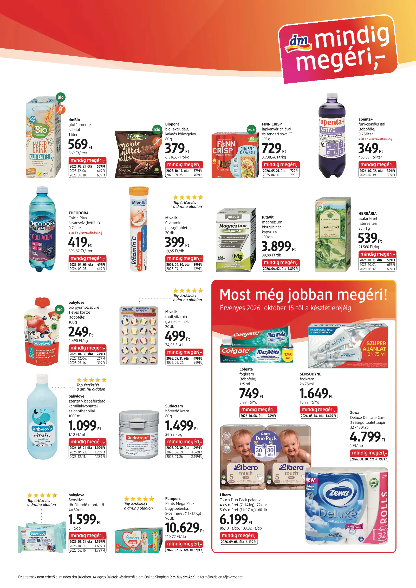 DM Drogéria dm magazin expressz 2026-10-15, 3. oldal (okt. 15–28.)
