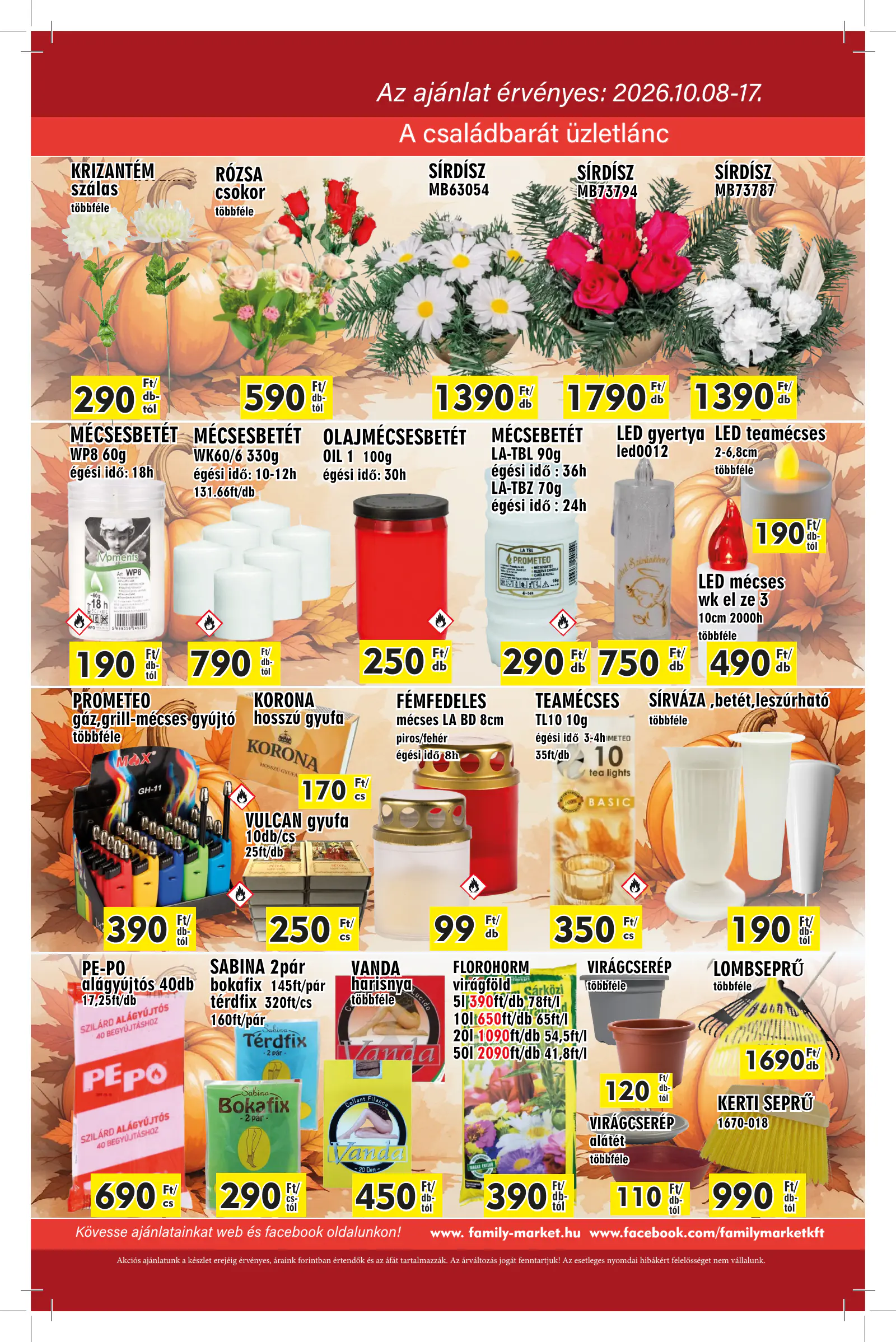 Family Market akciós újság, 3. oldal (okt. 8–17.)