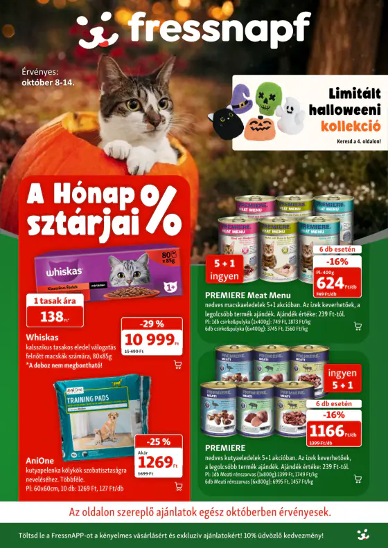 Fressnapf akciós újság – okt. 8–14.