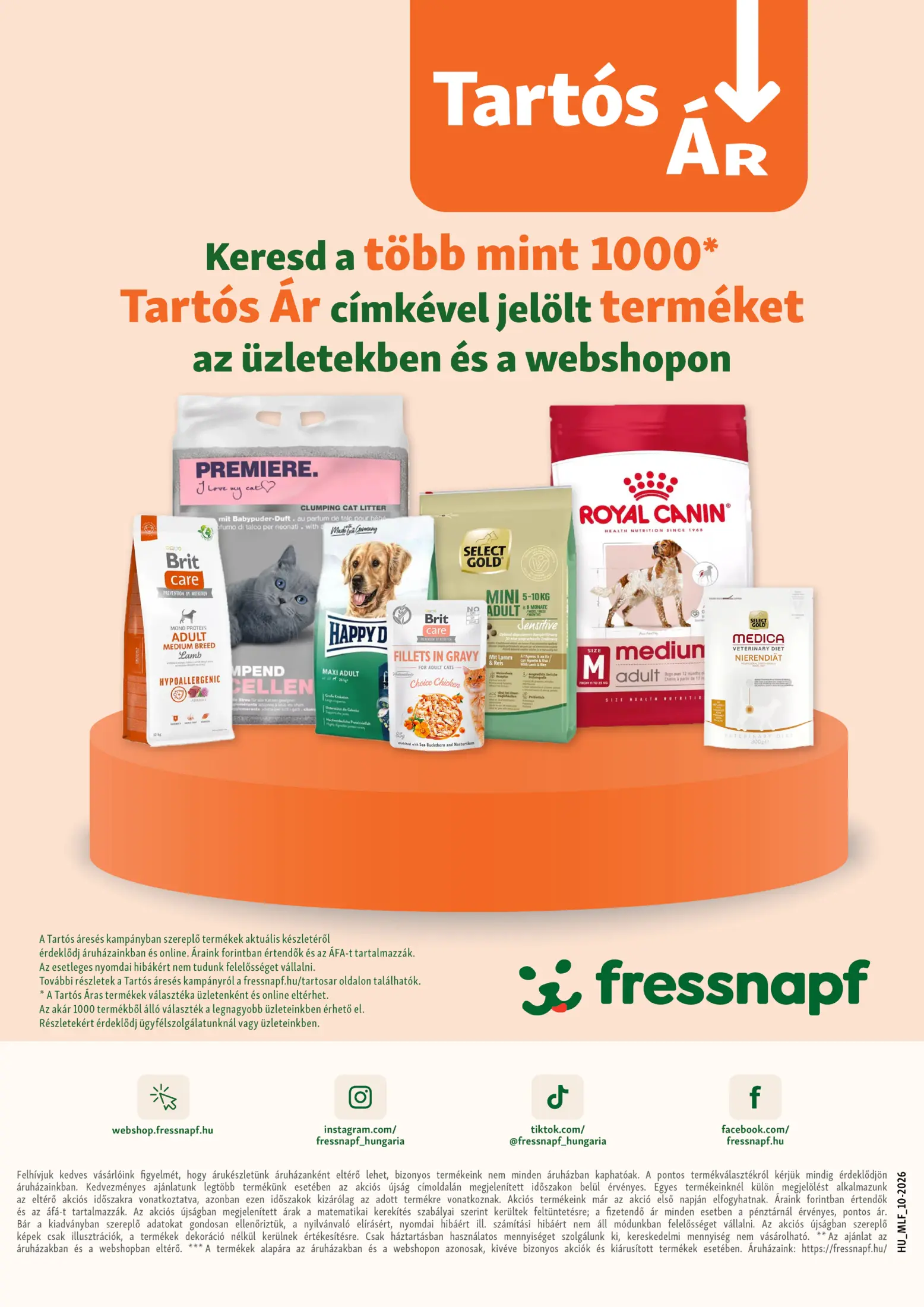 Fressnapf akciós újság, 19. oldal (okt. 8–14.)