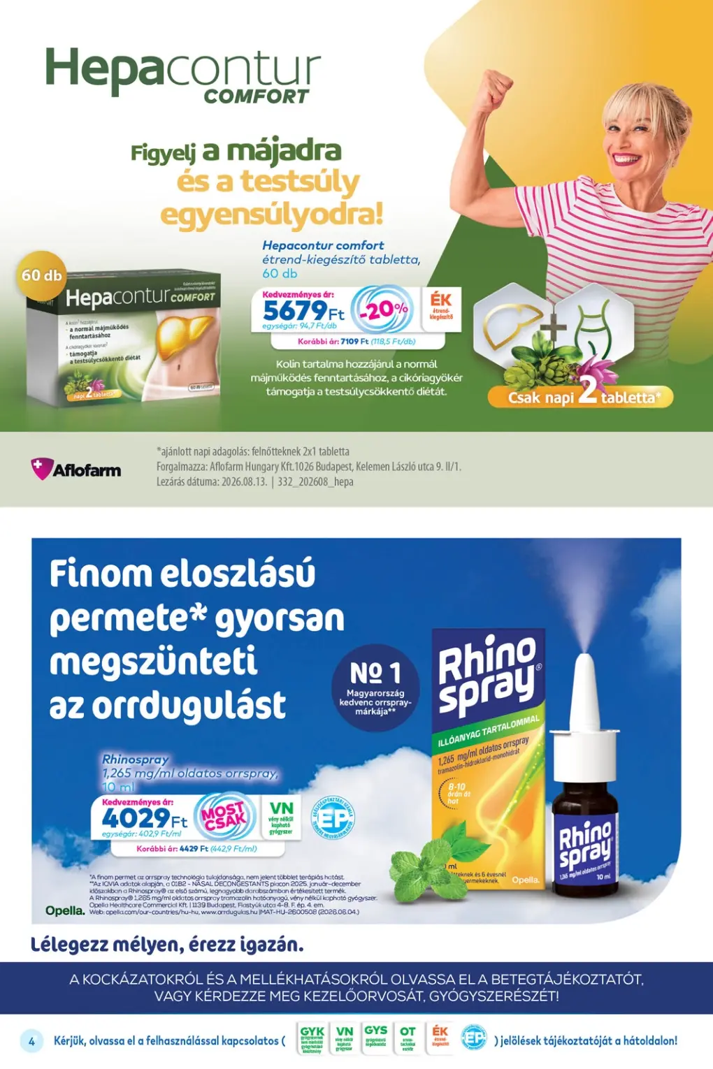 Gyöngy Patika akciós újság, 4. oldal (okt. 1–31.)