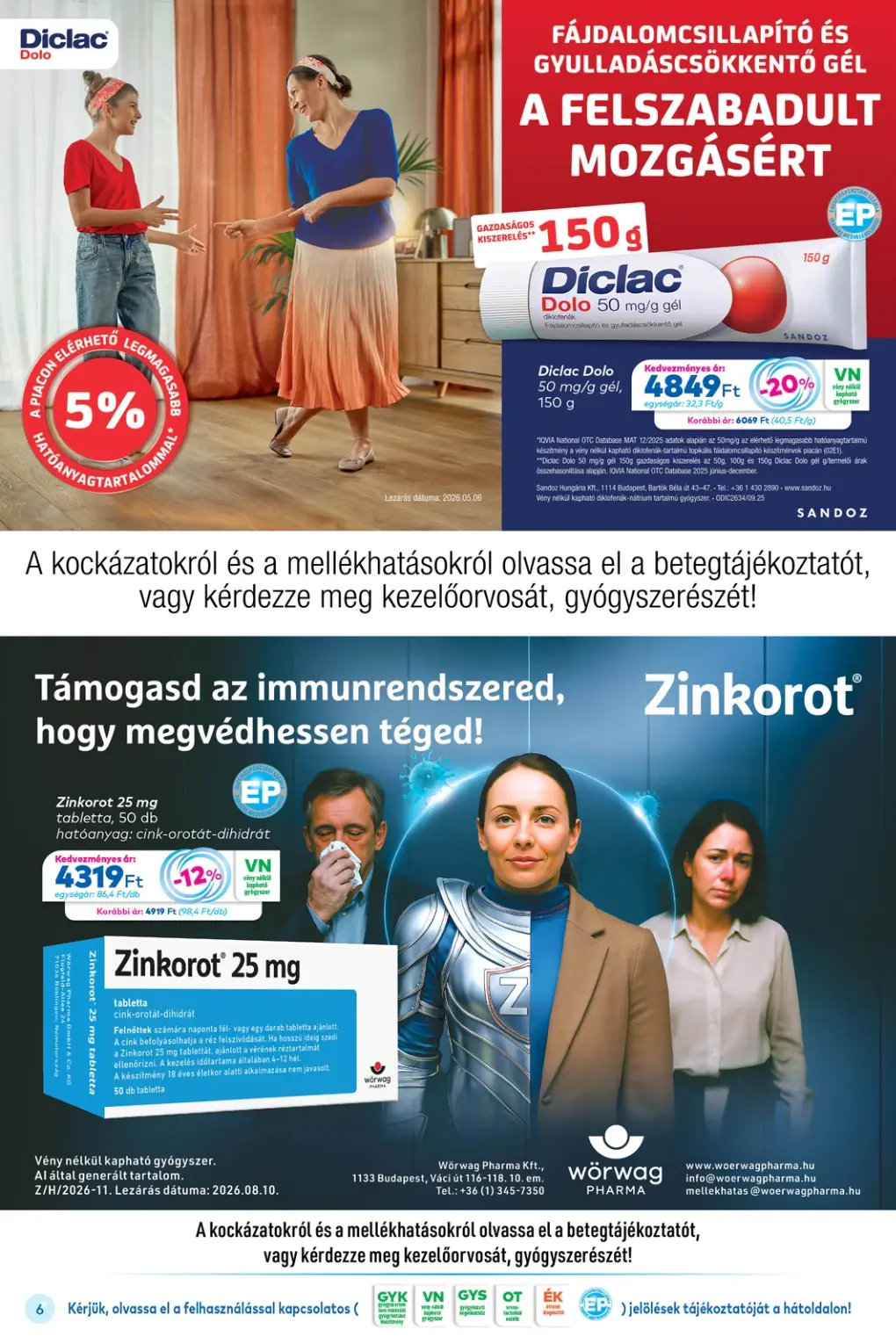 Gyöngy Patika akciós újság, 6. oldal (okt. 1–31.)