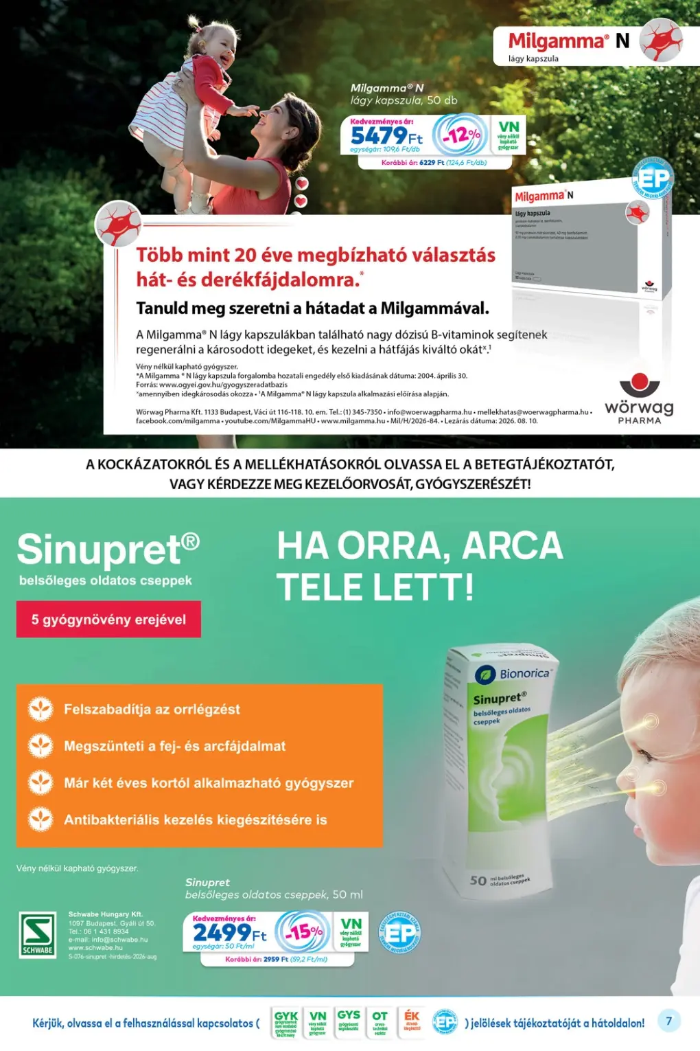 Gyöngy Patika akciós újság, 7. oldal (okt. 1–31.)