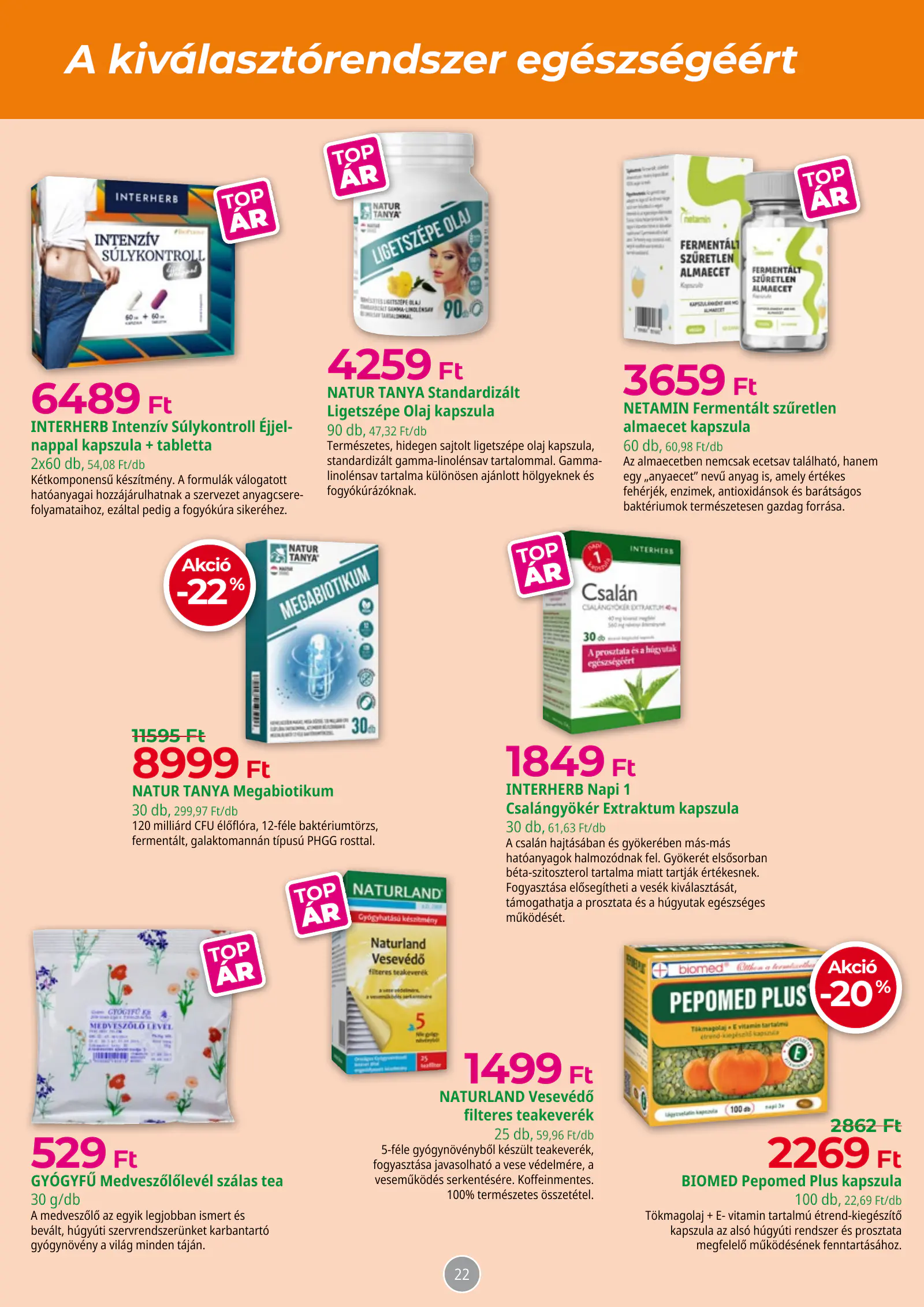 Herbaház magazin 2026 október, 22. oldal (okt. 5. – nov. 1.)