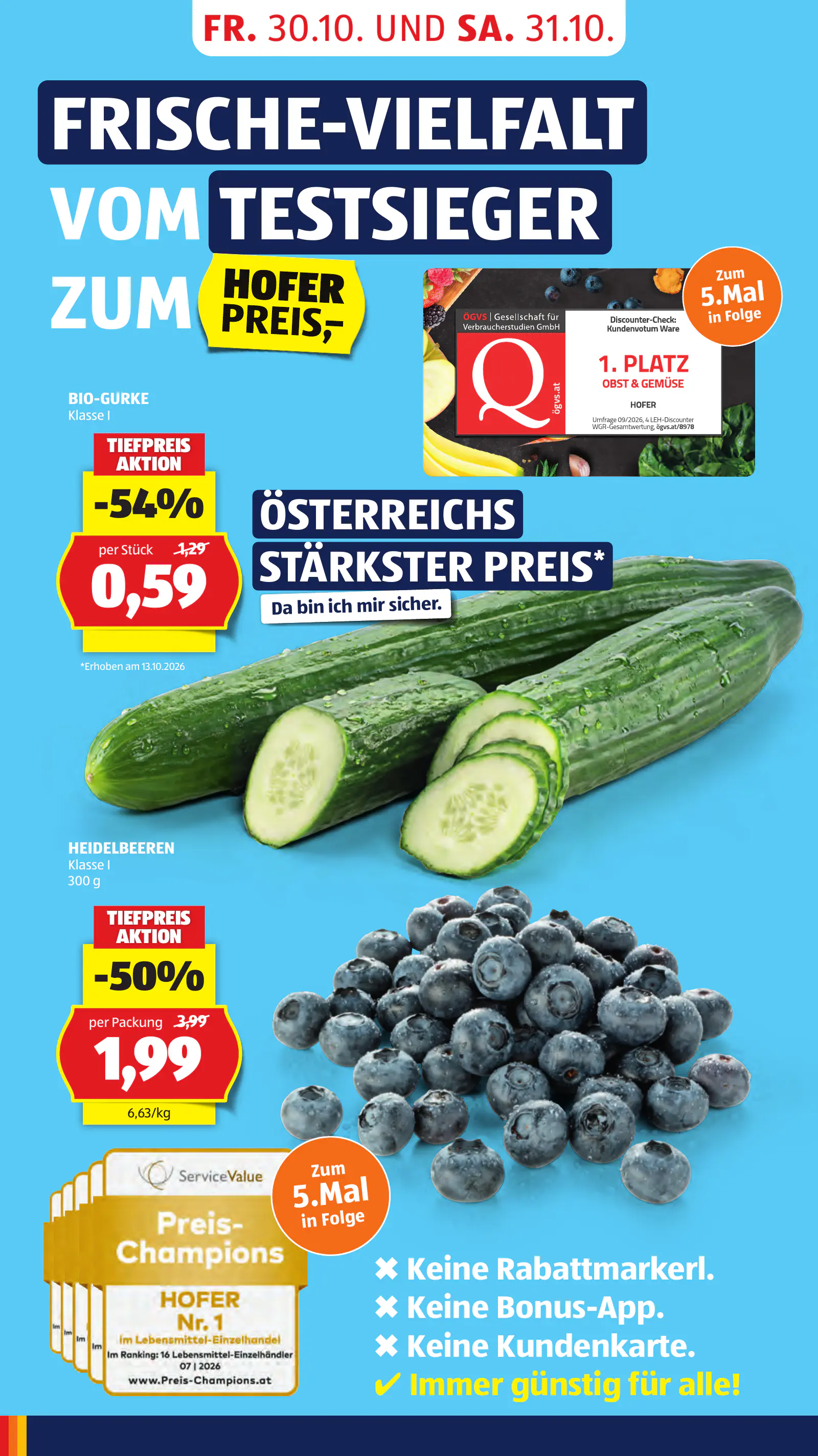 Hofer Ausztria akciós újság, 10. oldal (okt. 30. – nov. 5.)