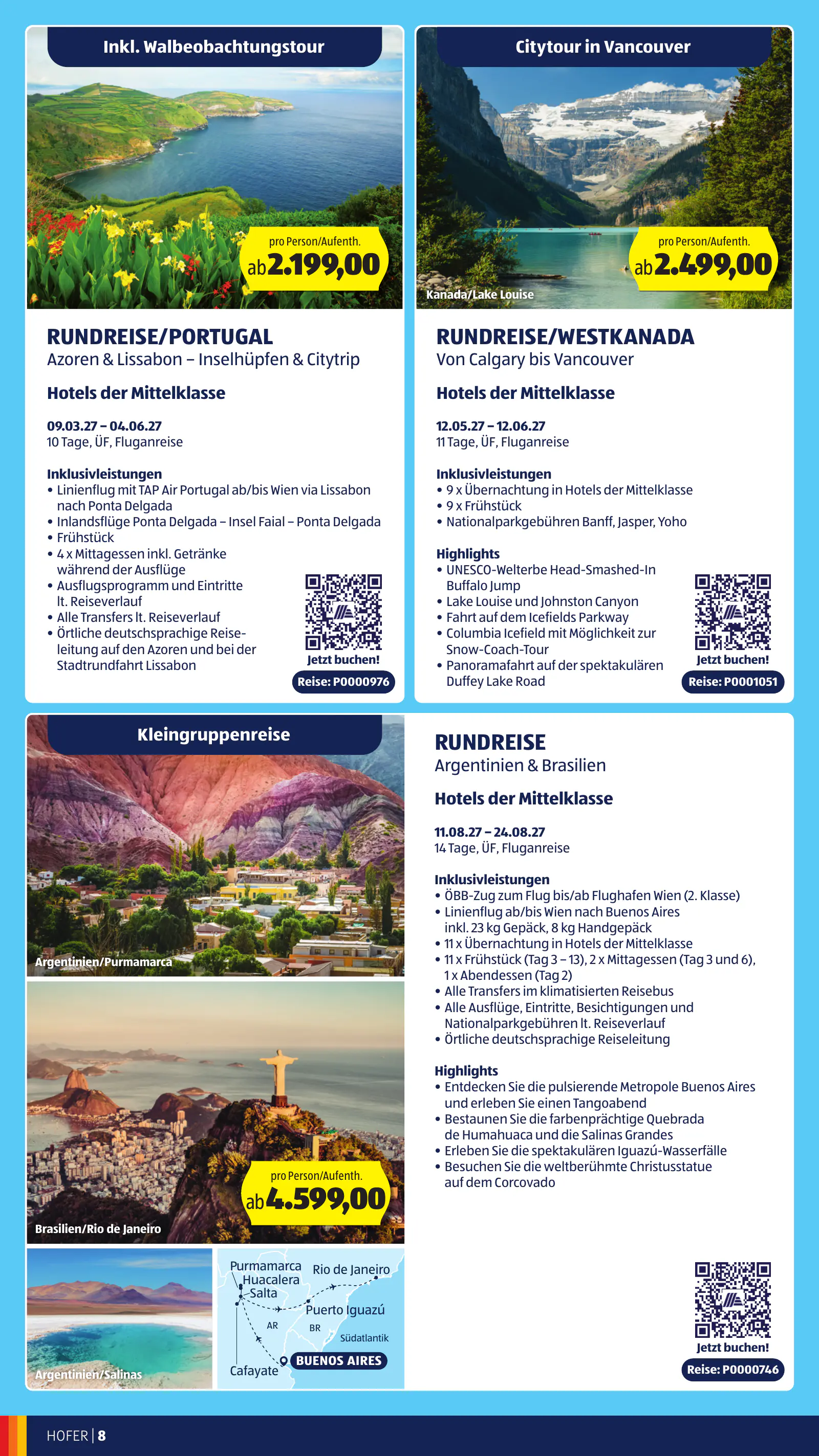 (AT) HOFER Kommanditgesellschaft, 11 hofer reisen katalog 2026, 10. oldal (2026. okt. 26. – 2027. jan. 12.)