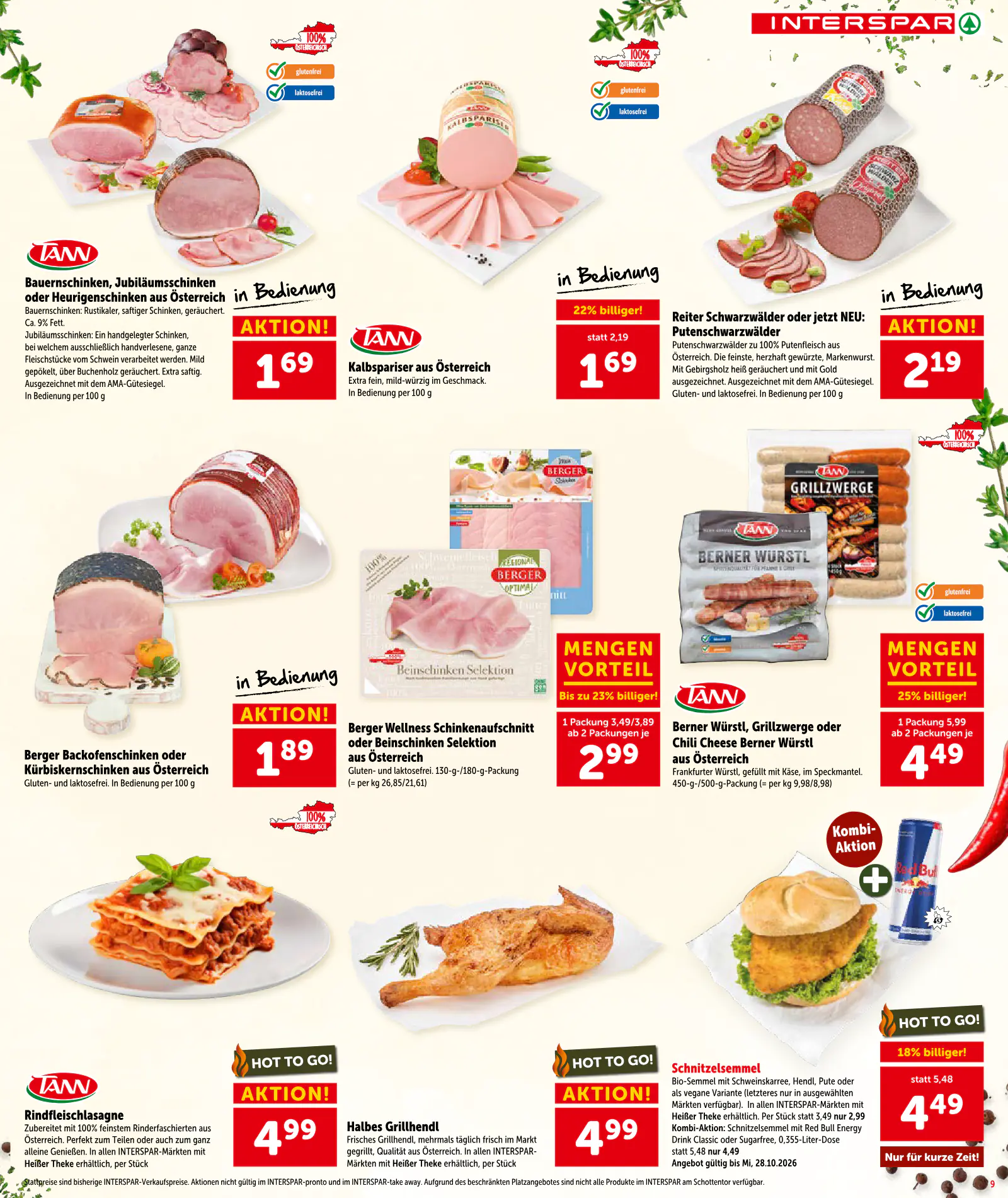 Interspar Ausztria akciós újság, 9. oldal (okt. 8–21.)