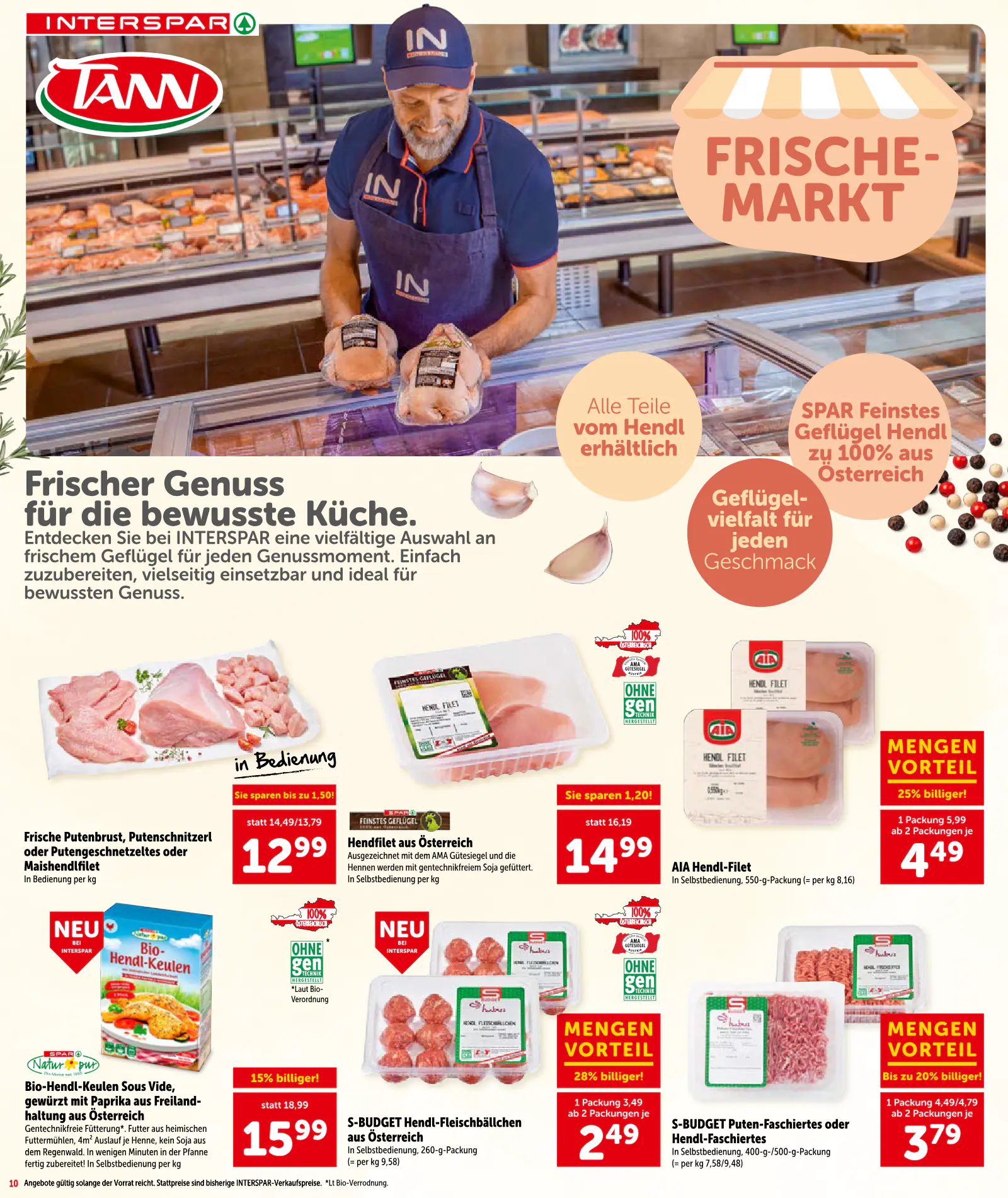 Interspar Ausztria akciós újság, 10. oldal (okt. 8–21.)