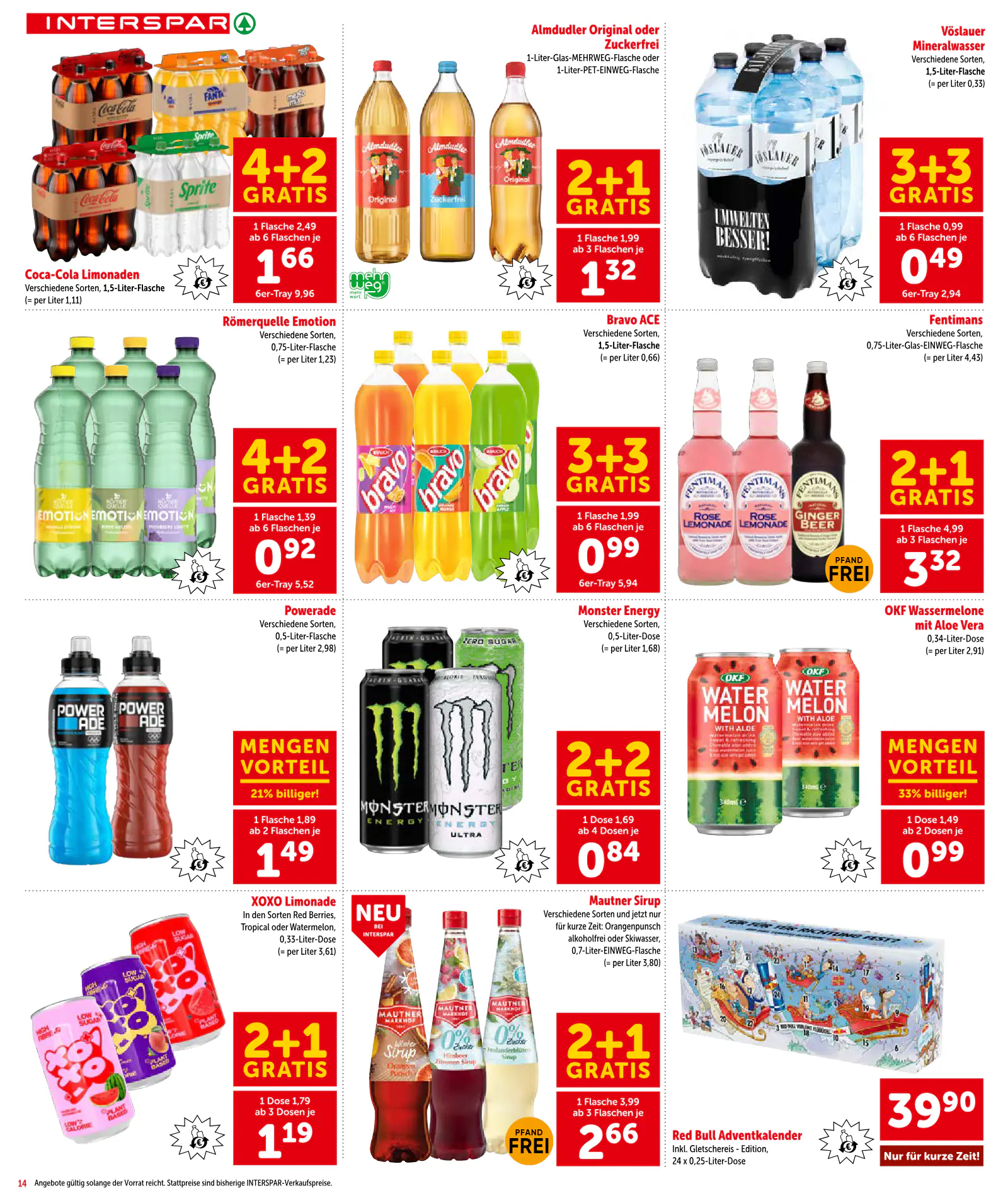 Interspar Ausztria akciós újság, 14. oldal (okt. 8–21.)