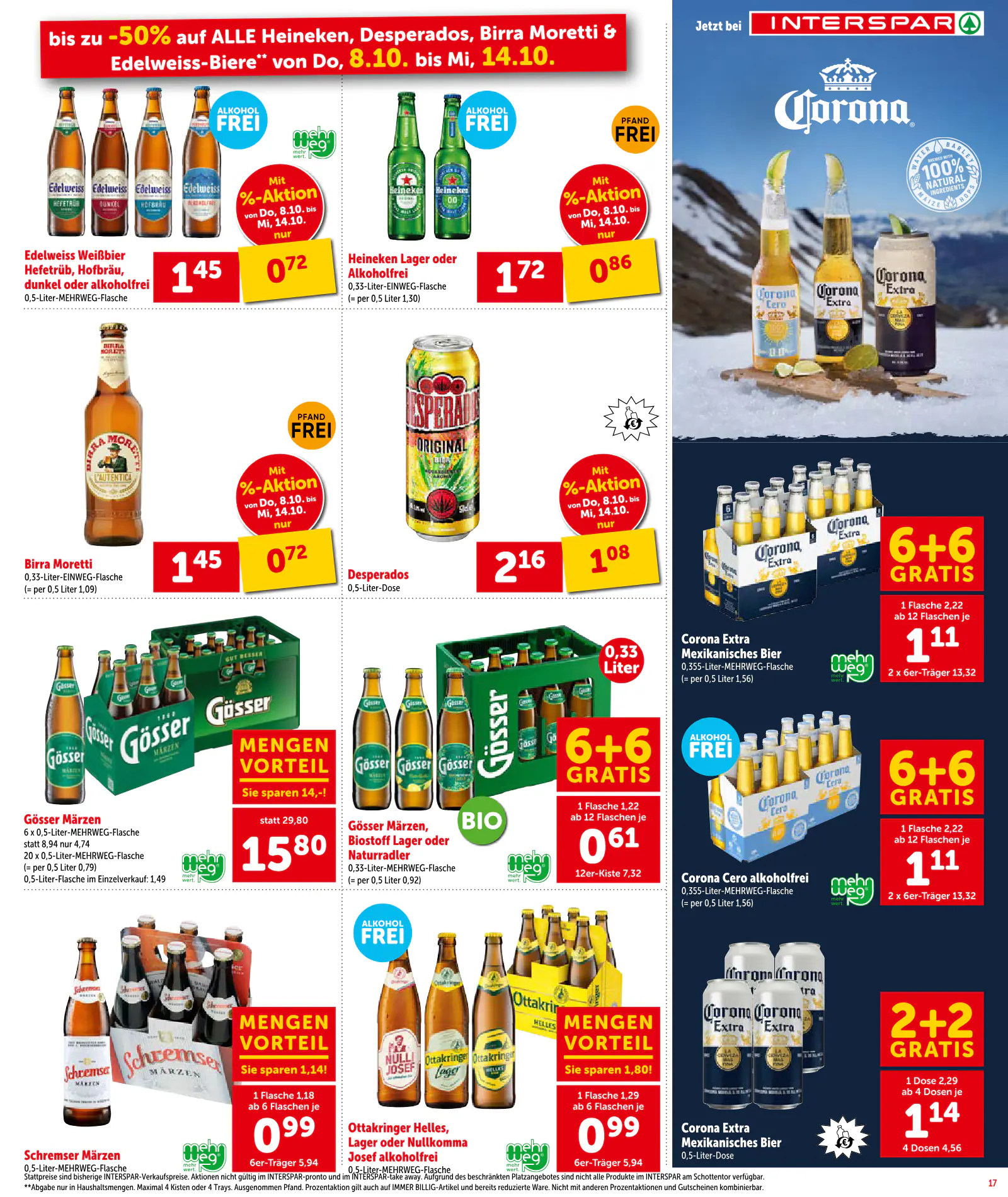 Interspar Ausztria akciós újság, 17. oldal (okt. 8–21.)
