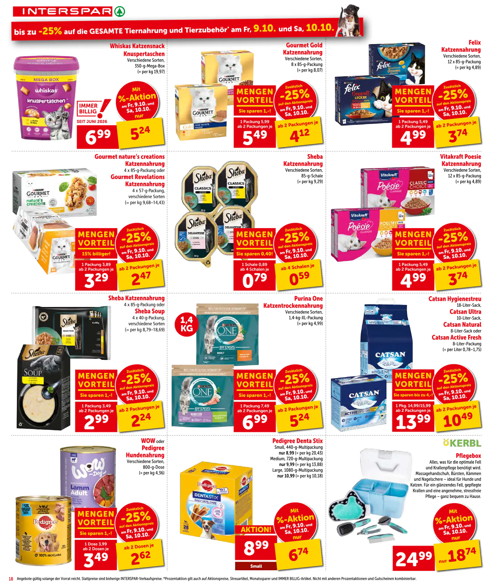 Interspar Ausztria akciós újság, 18. oldal (okt. 8–21.)