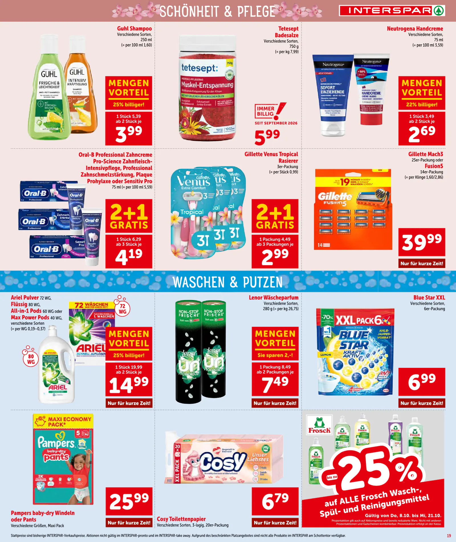 Interspar Ausztria akciós újság, 19. oldal (okt. 8–21.)