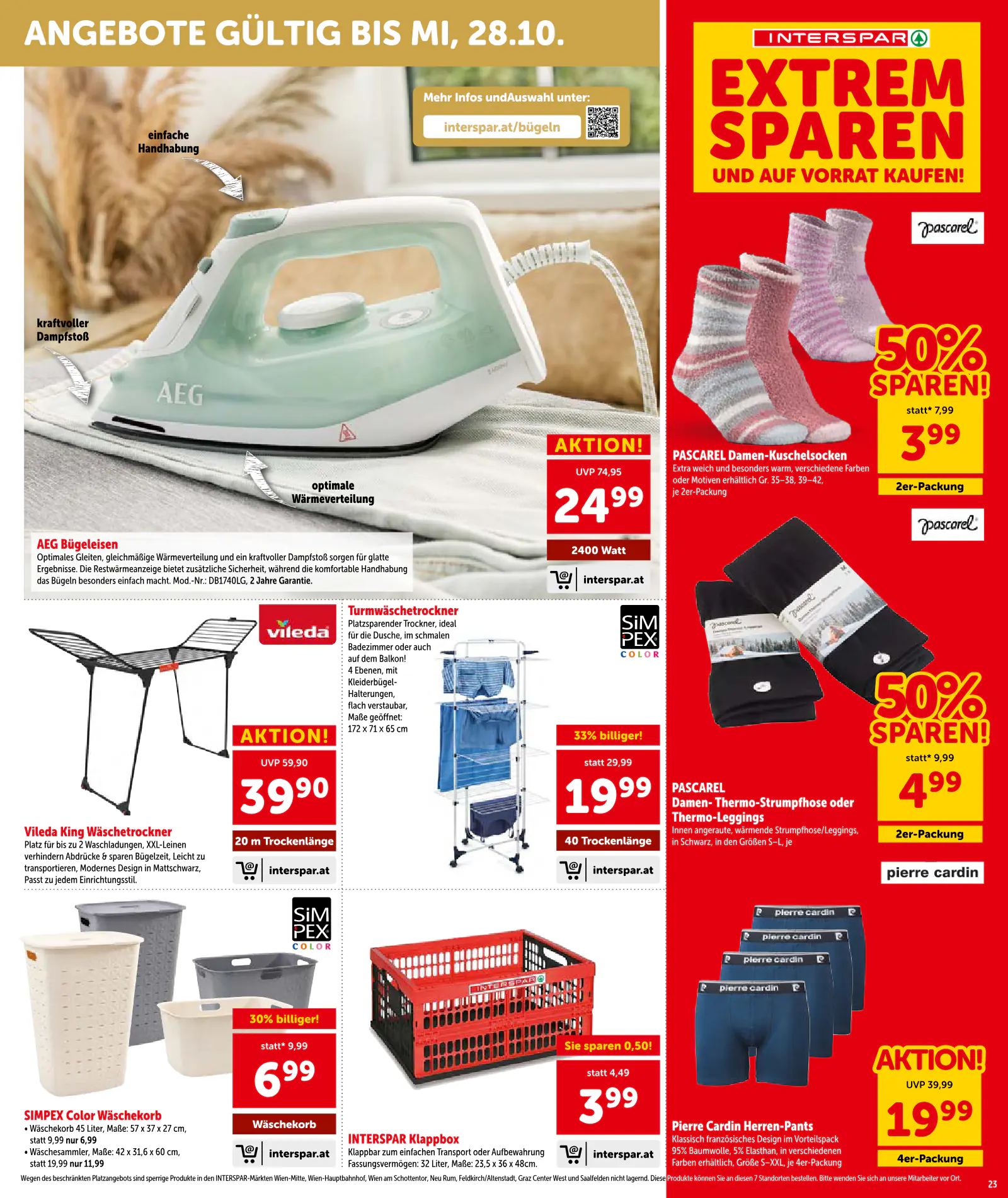 Interspar Ausztria akciós újság, 23. oldal (okt. 8–21.)