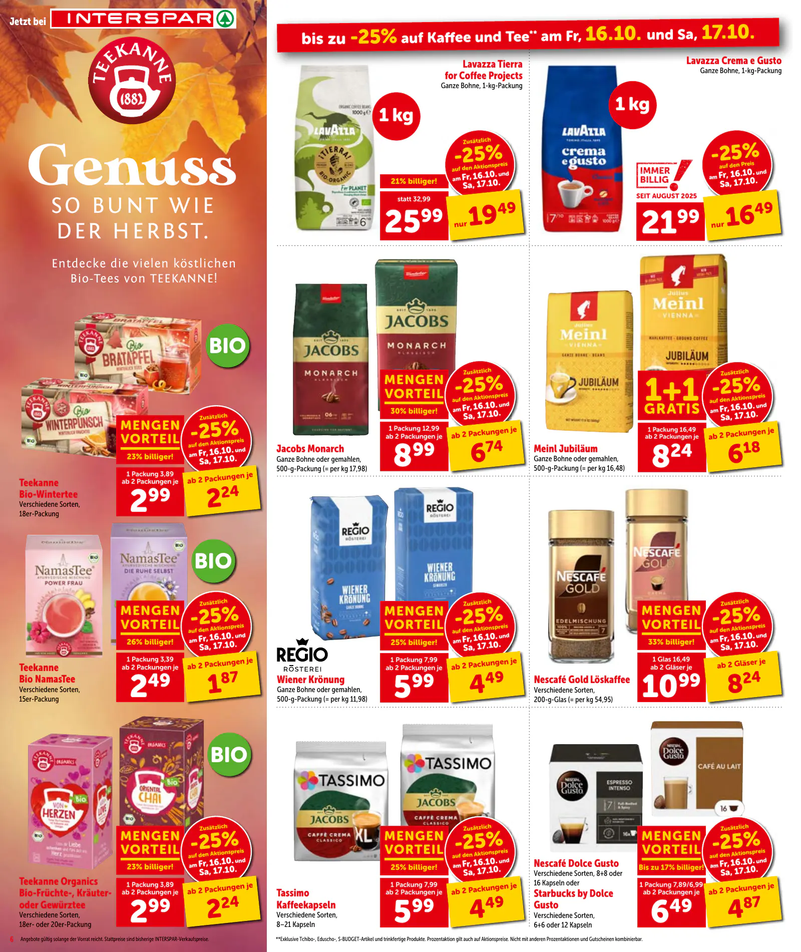 Interspar Ausztria akciós újság, 6. oldal (okt. 15–21.)
