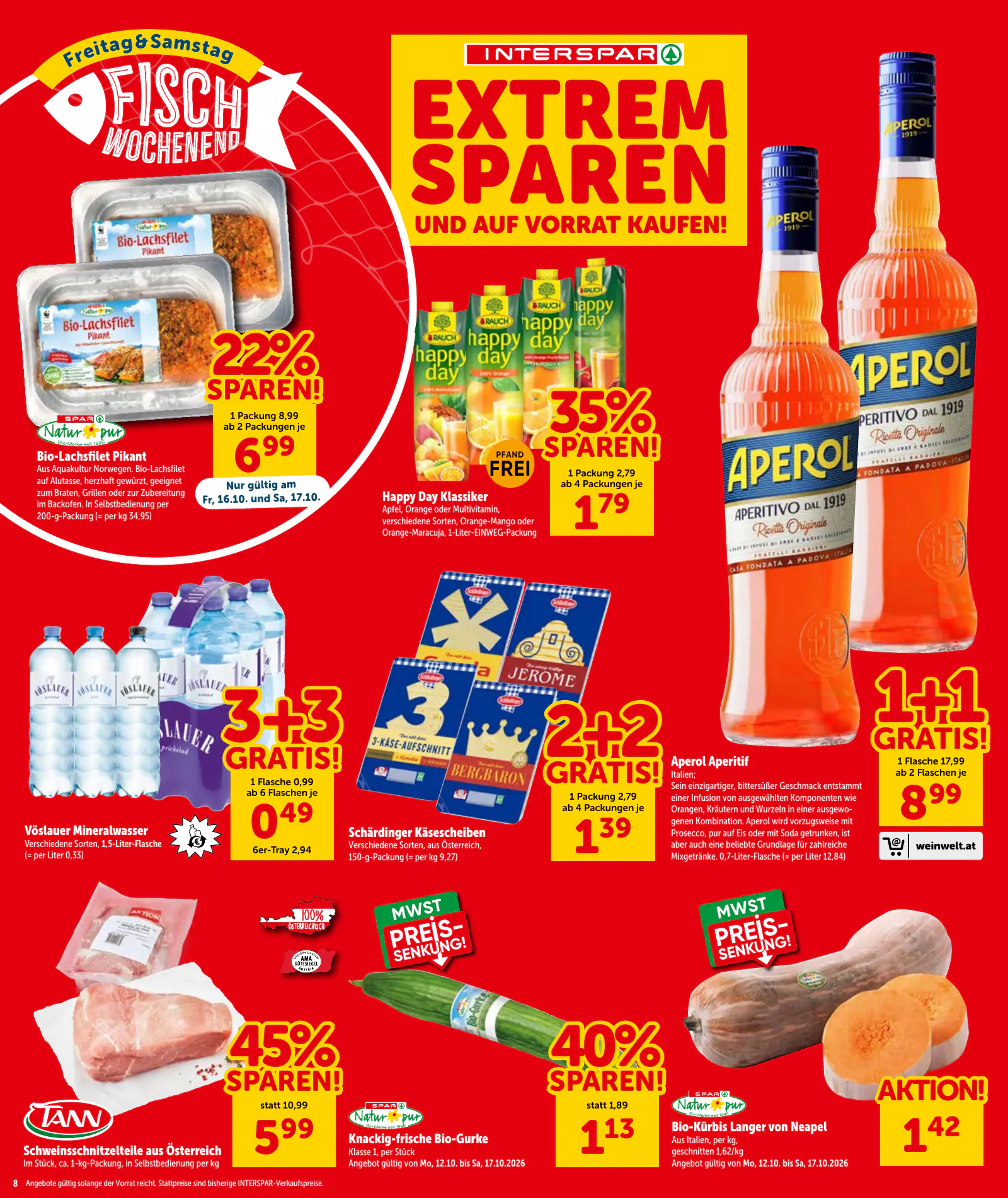 Interspar Ausztria akciós újság, 8. oldal (okt. 15–21.)