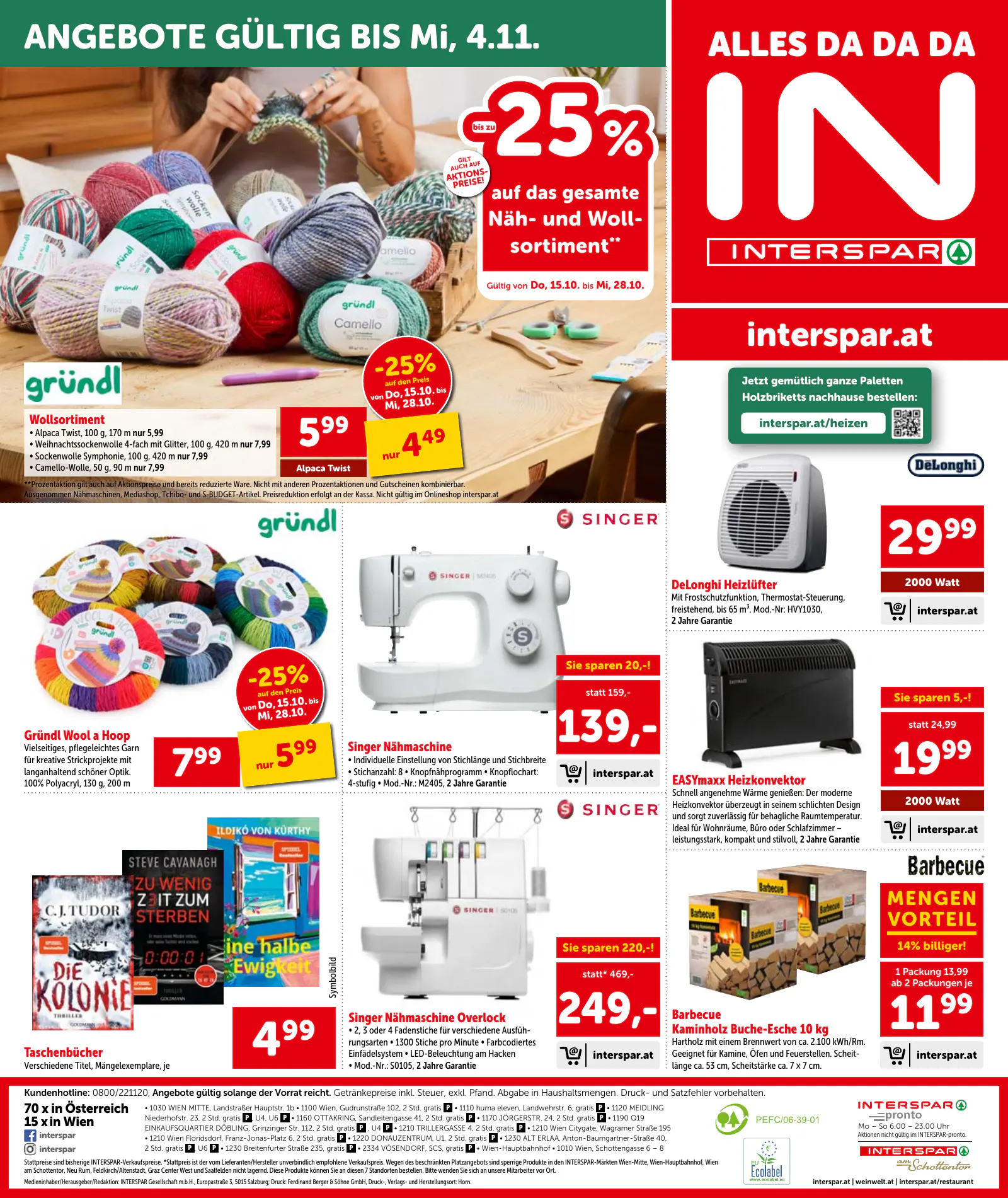 Interspar Ausztria akciós újság, 16. oldal (okt. 15–21.)