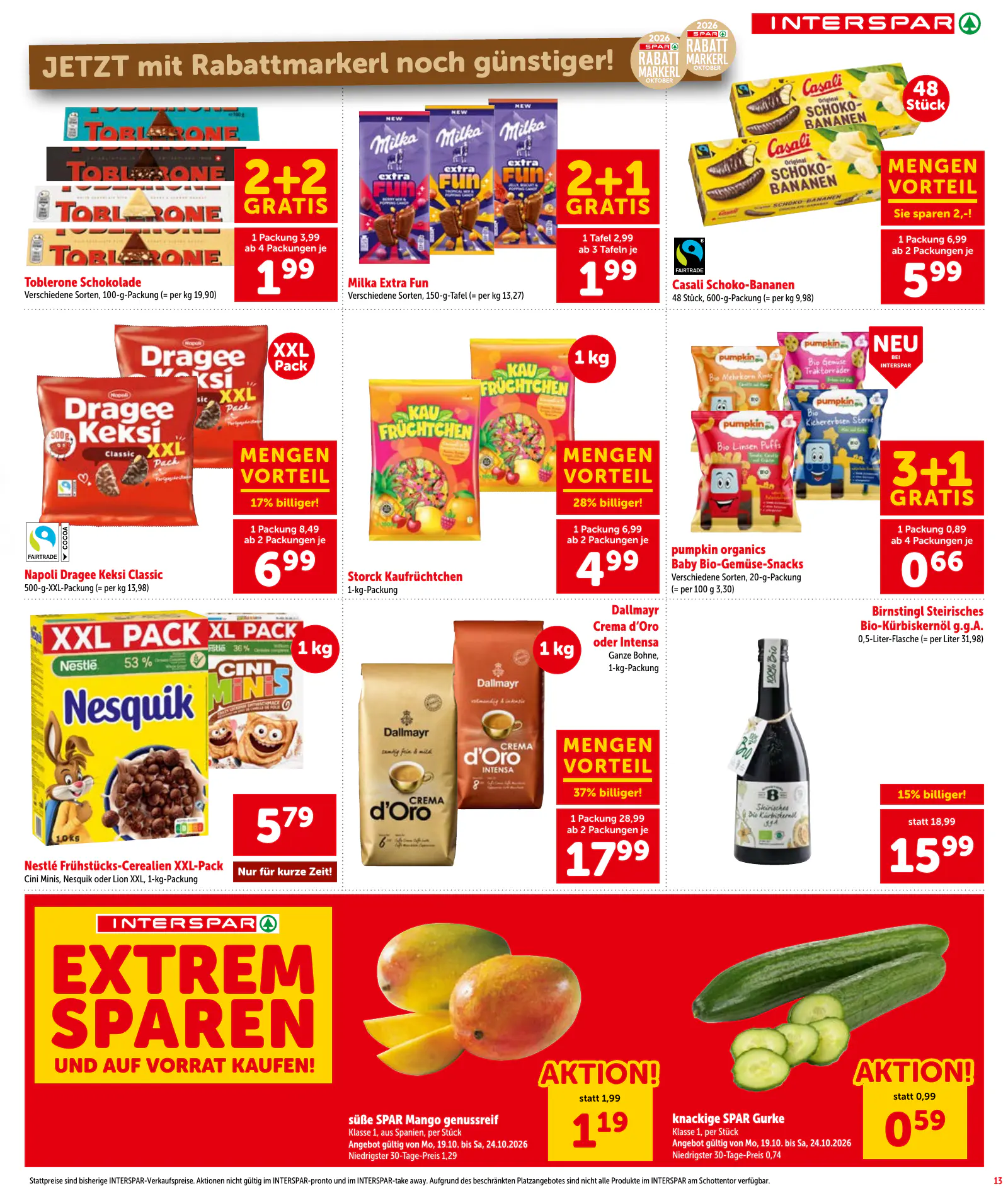 Interspar Ausztria akciós újság, 14. oldal (okt. 22. – nov. 4.)