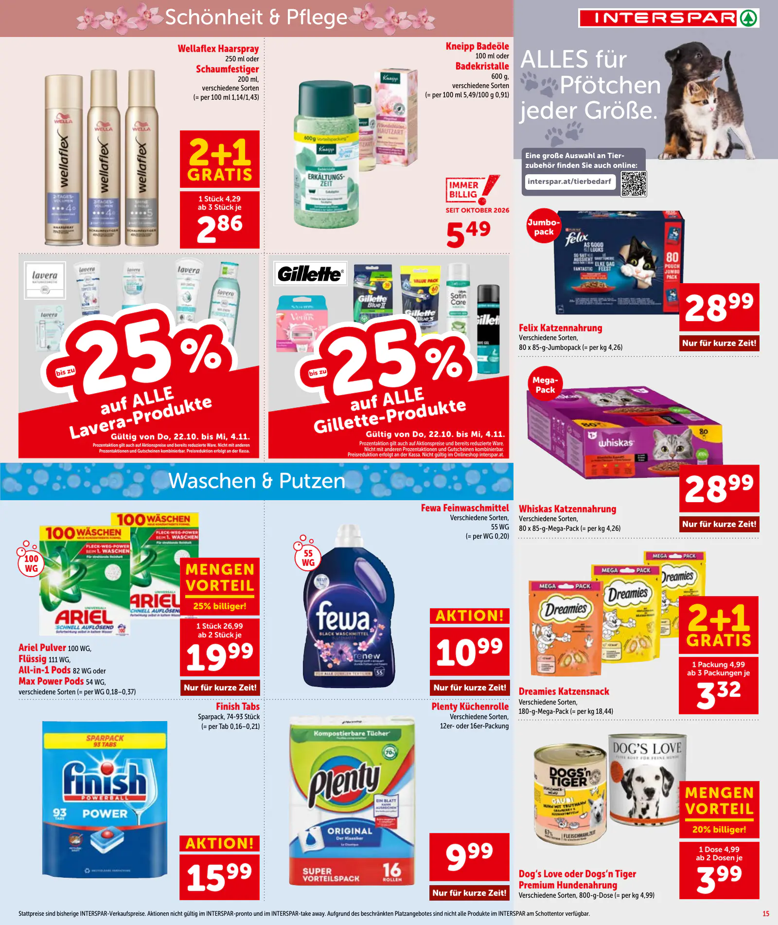 Interspar Ausztria akciós újság, 16. oldal (okt. 22. – nov. 4.)