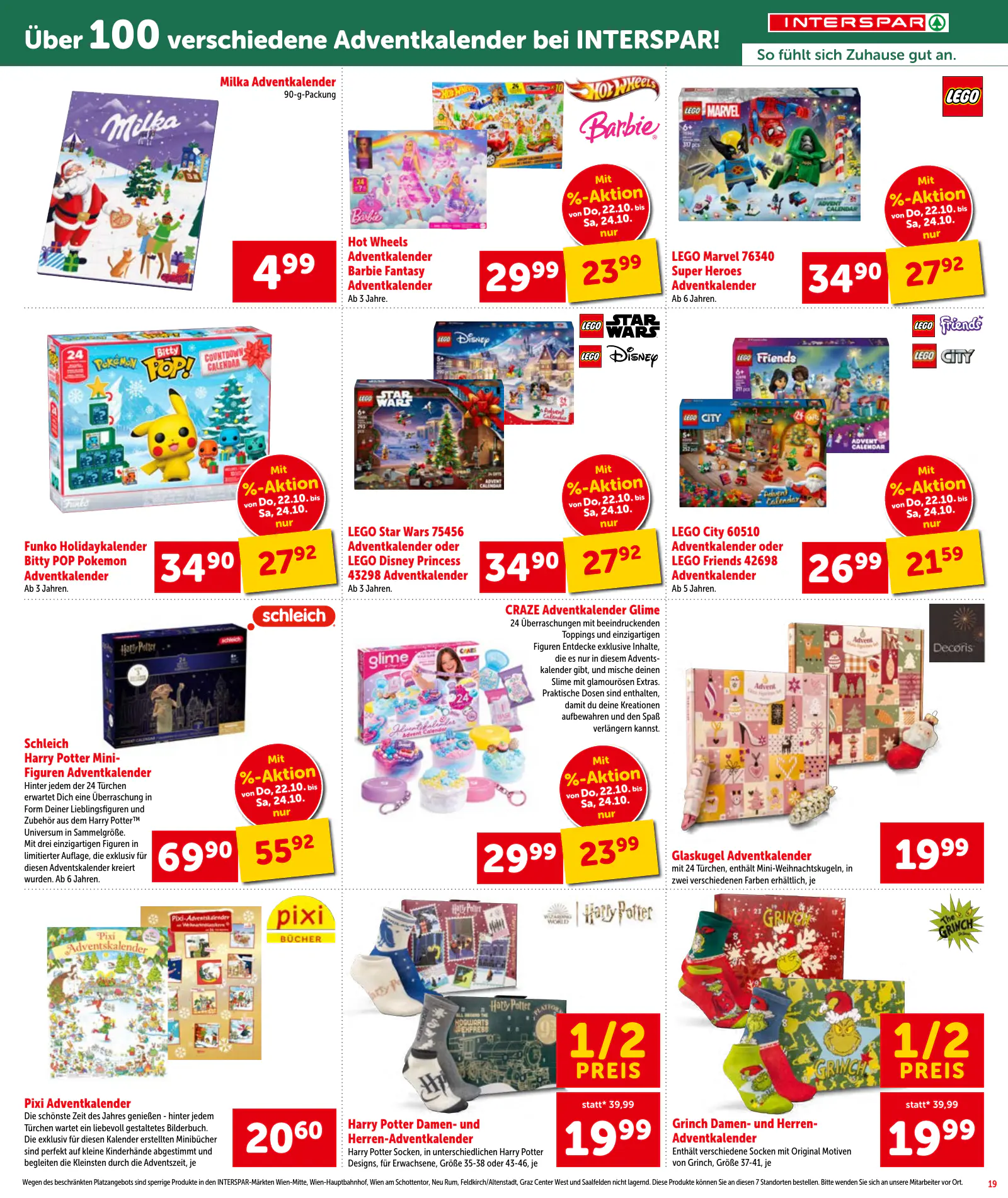 Interspar Ausztria akciós újság, 20. oldal (okt. 22. – nov. 4.)