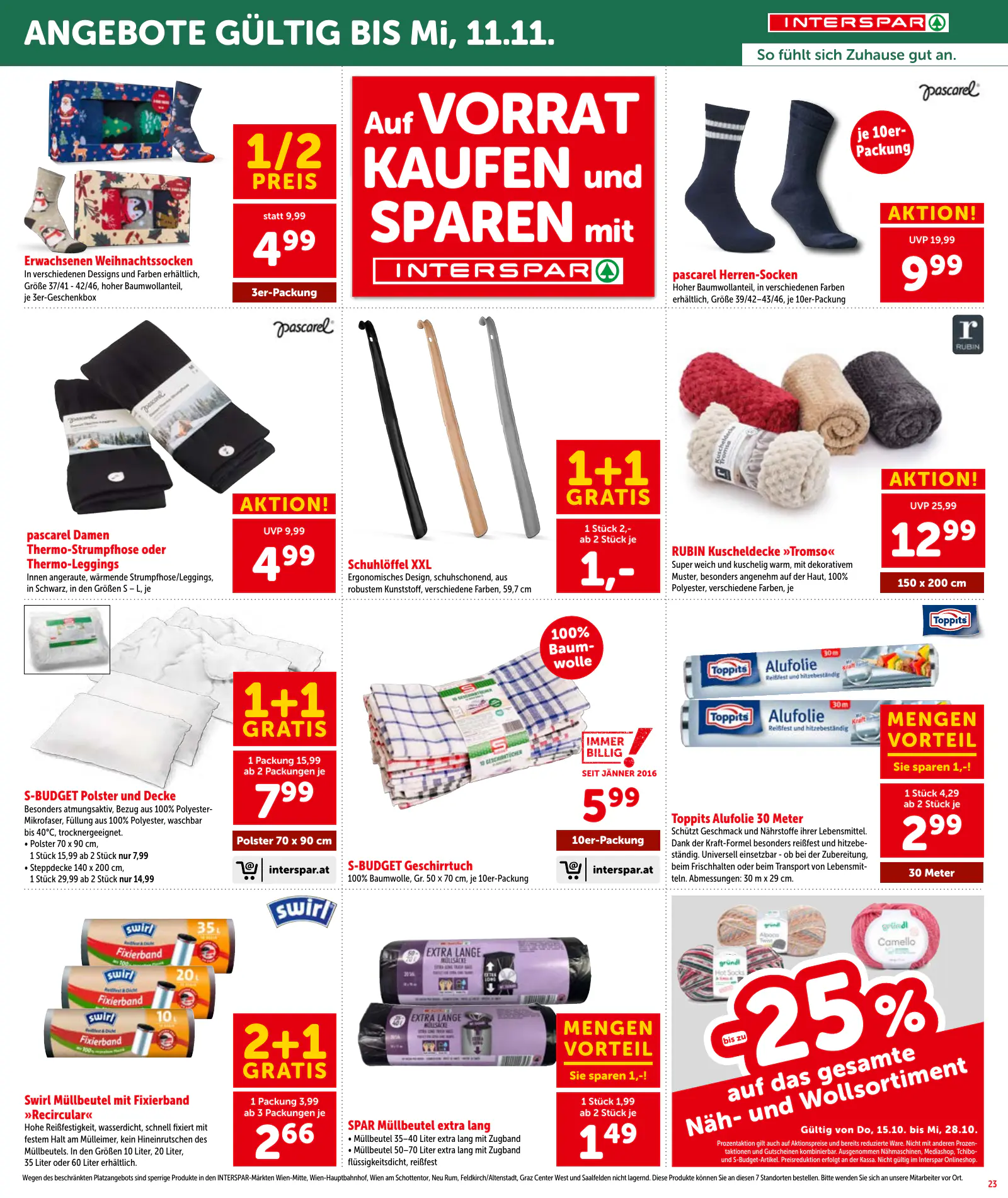Interspar Ausztria akciós újság, 24. oldal (okt. 22. – nov. 4.)