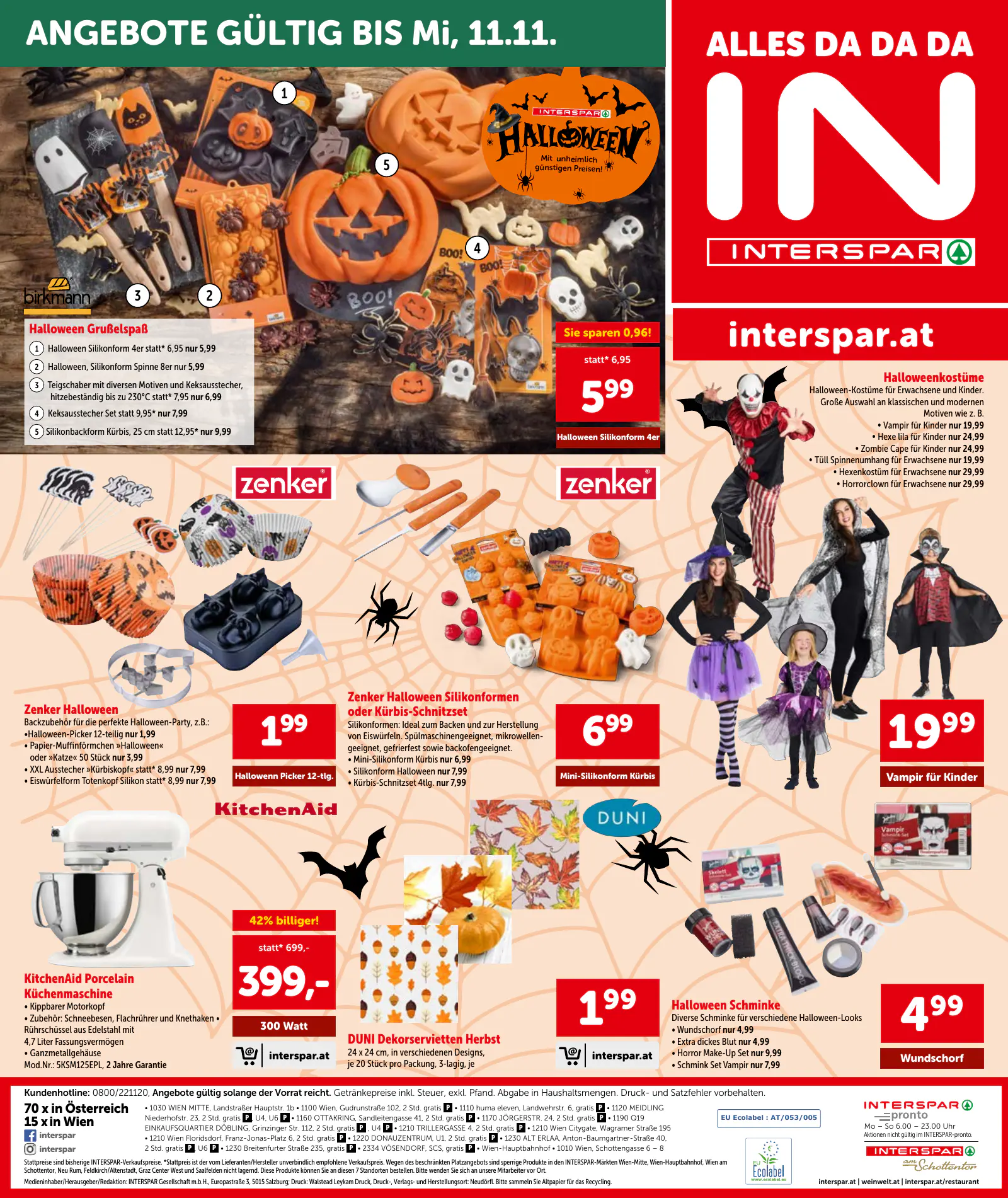 Interspar Ausztria akciós újság, 25. oldal (okt. 22. – nov. 4.)