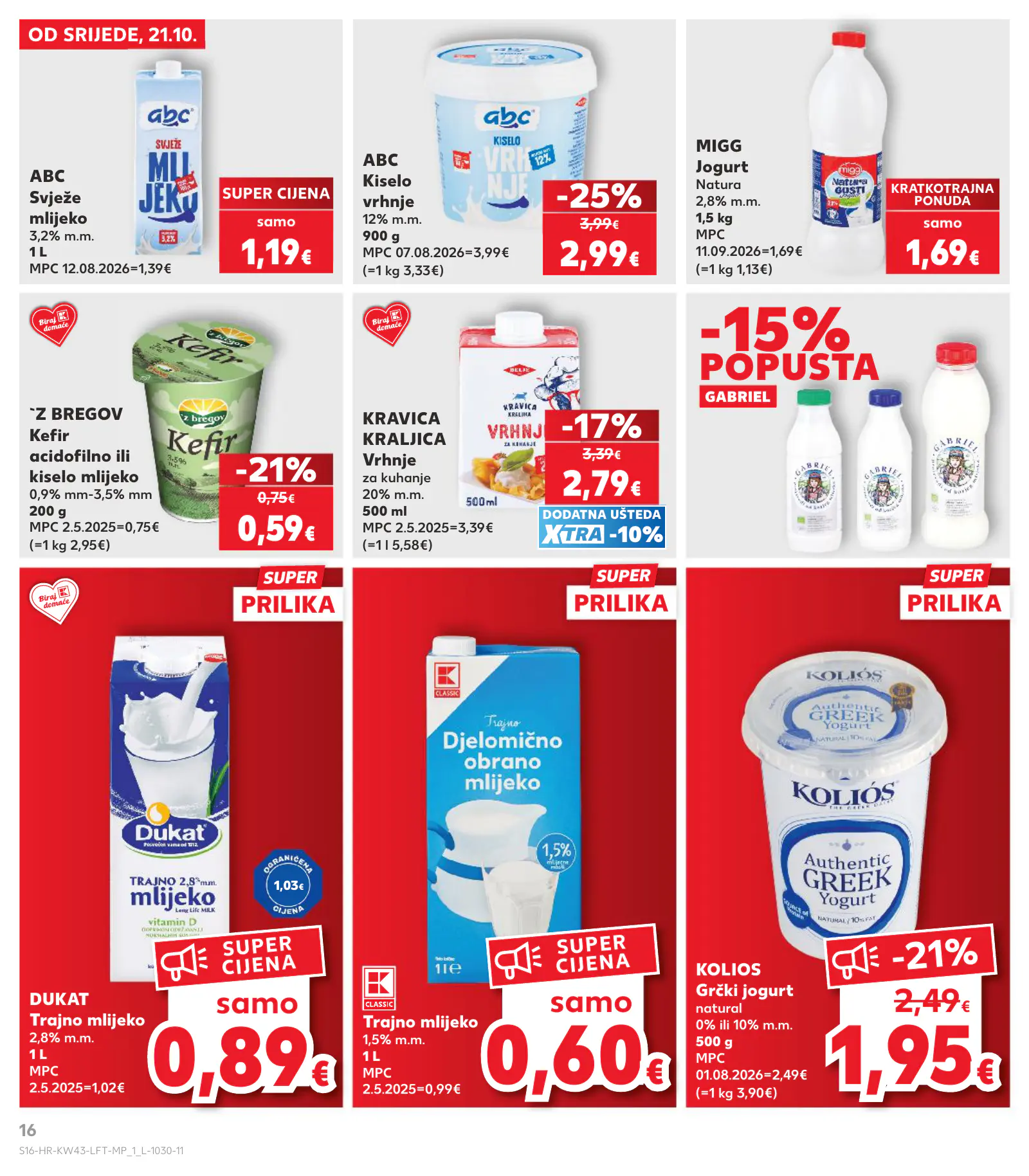 Kaufland Horvátország KDZ, 16. oldal (okt. 21–27.)